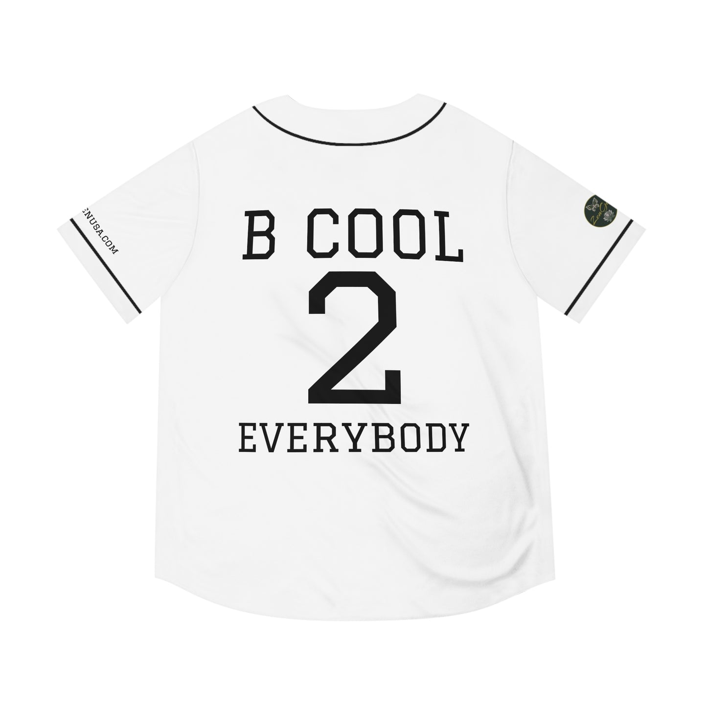 ZenGen BCOOL2EVERYBODY Men's Baseball Jersey - In White - ZenGen USA