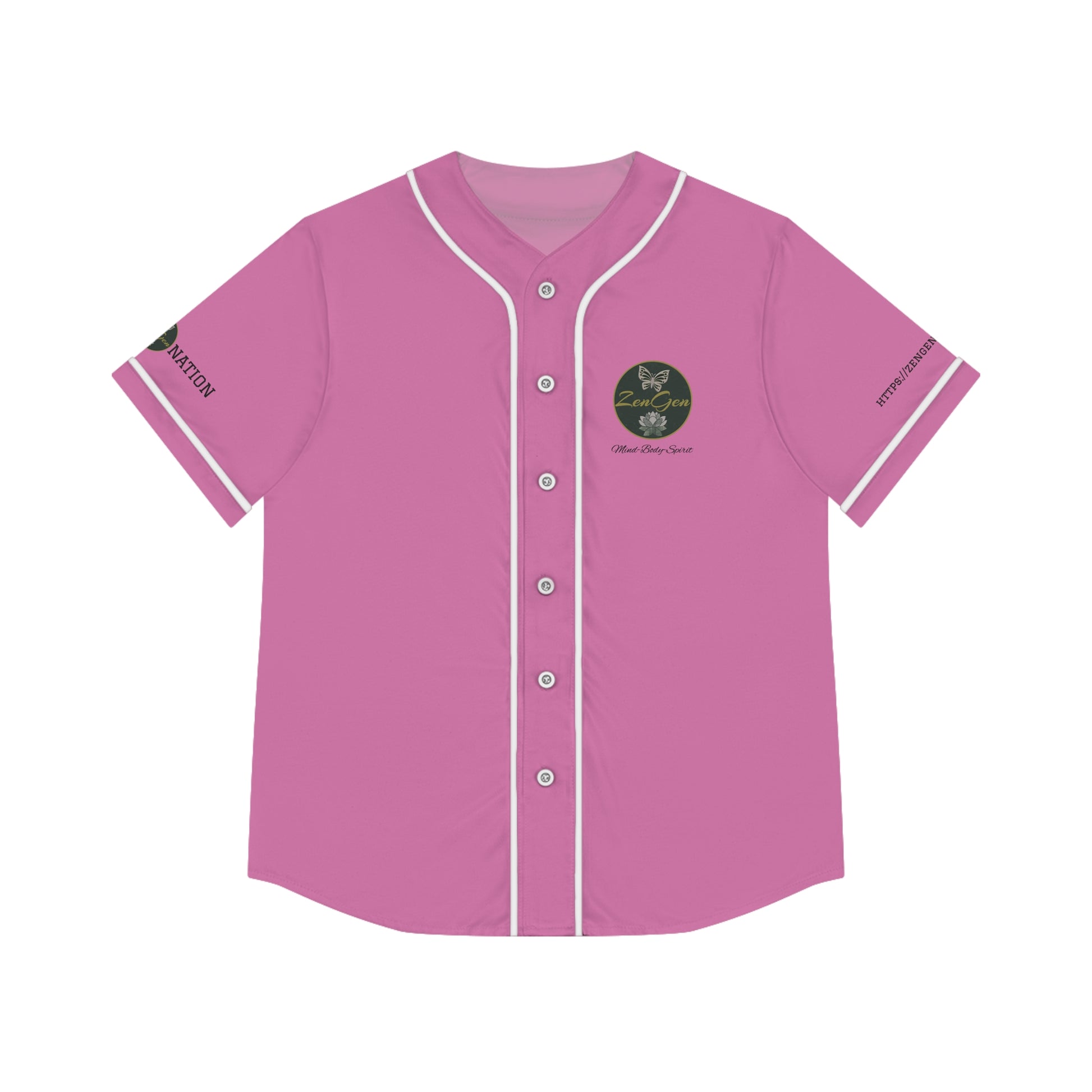 ZenGen BCOOL2EVERYBODY Women's Baseball Jersey - In Pink - ZenGen USA