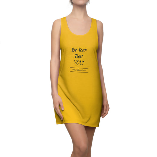 Be Your Best YOU! ZenGen - Yellow Women's Cut & Sew Racerback Dress - ZenGen USA