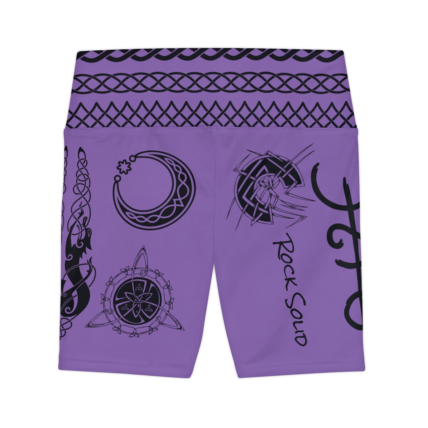 Celtic Tribal Tattoo - Purple Women's Workout Shorts - ZenGen USA ROCK SOLID - ZenGen USA