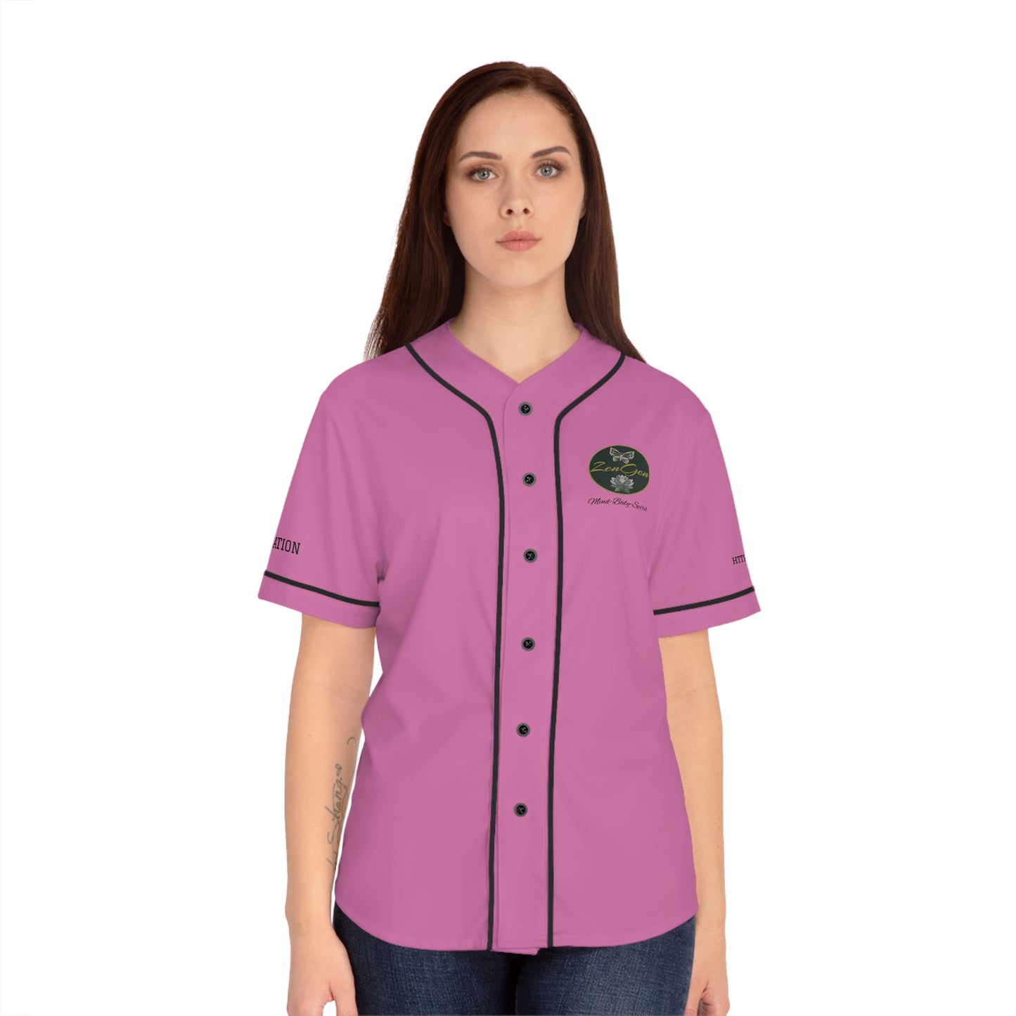 ZenGen BCOOL2EVERYBODY Women's Baseball Jersey - In Pink - ZenGen USA