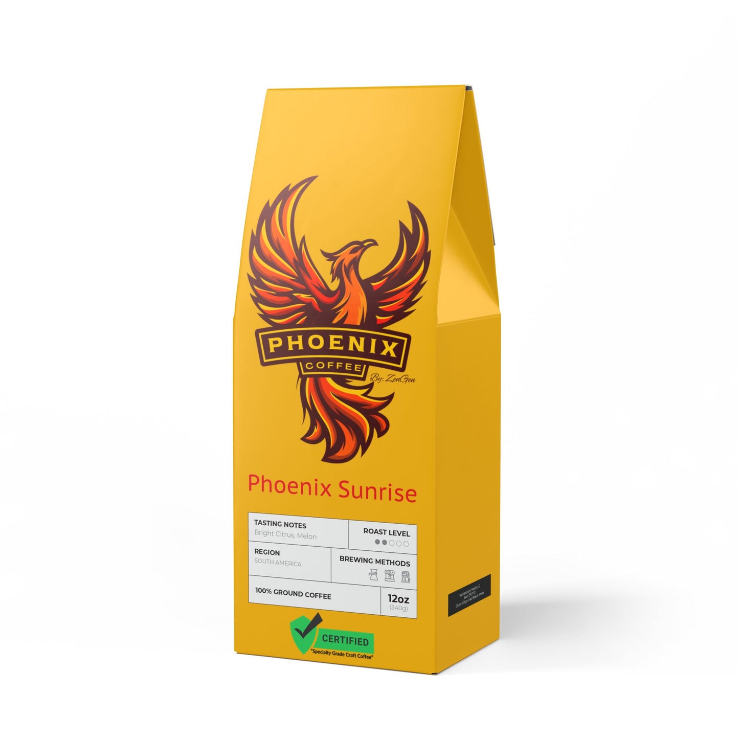 Phoenix Coffee by ZenGen: Phoenix Sunrise Columbian Coffee (Light-Medium Roast) - ZenGen USA