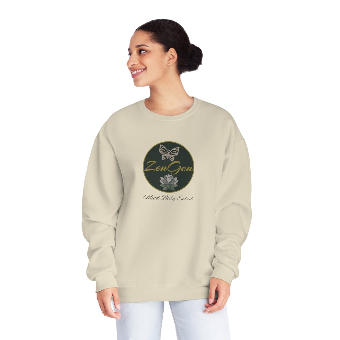 ZenGen Logo Sweatshirt - Unisex NuBlend® Crewneck Sweatshirt - ZenGen USA