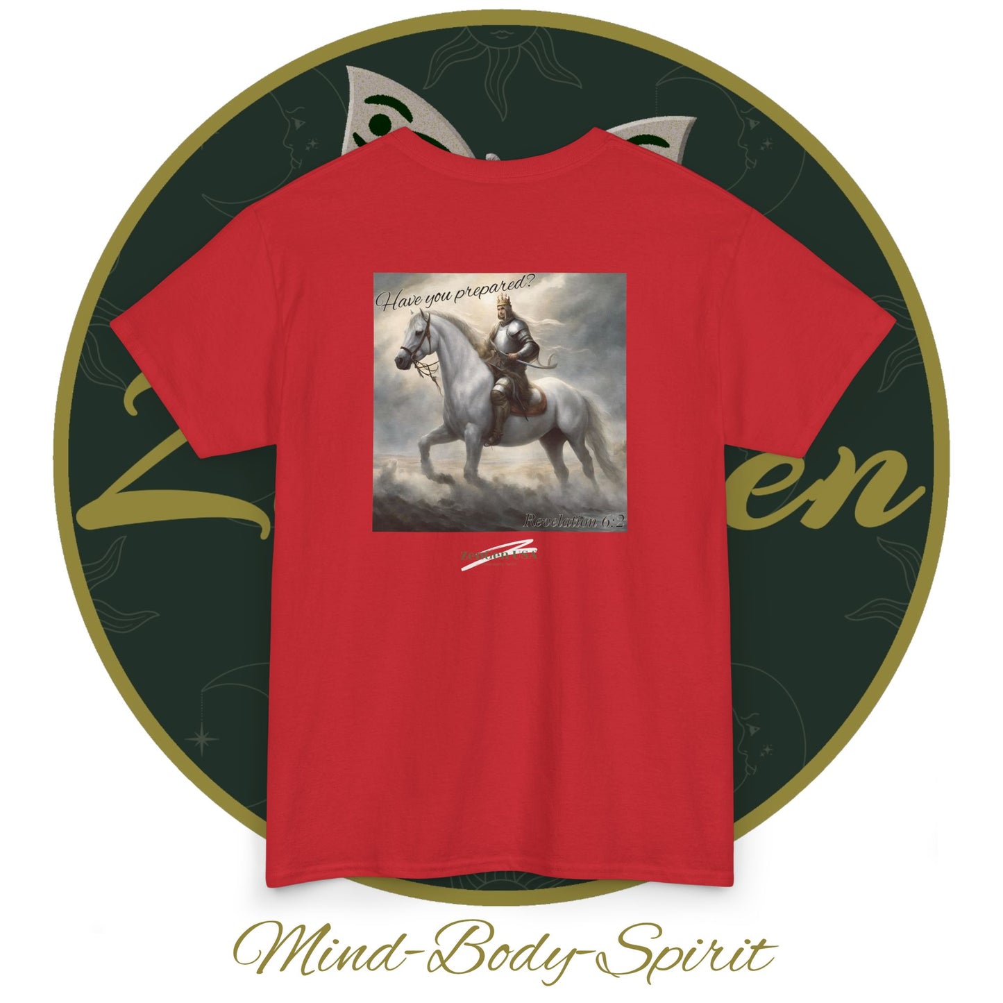 Apocalypse - 1st Seal Revelation 6:2 - Unisex Heavy Cotton Tee - Revelation Collection - ZenGen USA - ZenGen USA