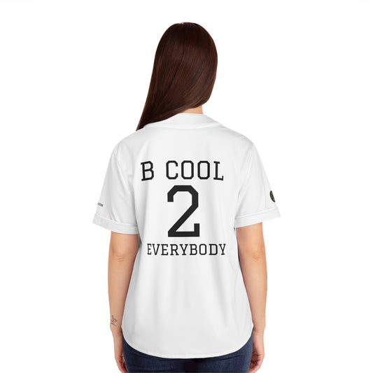 ZenGen BCOOL2EVERYBODY Women's Baseball Jersey - In White - ZenGen USA