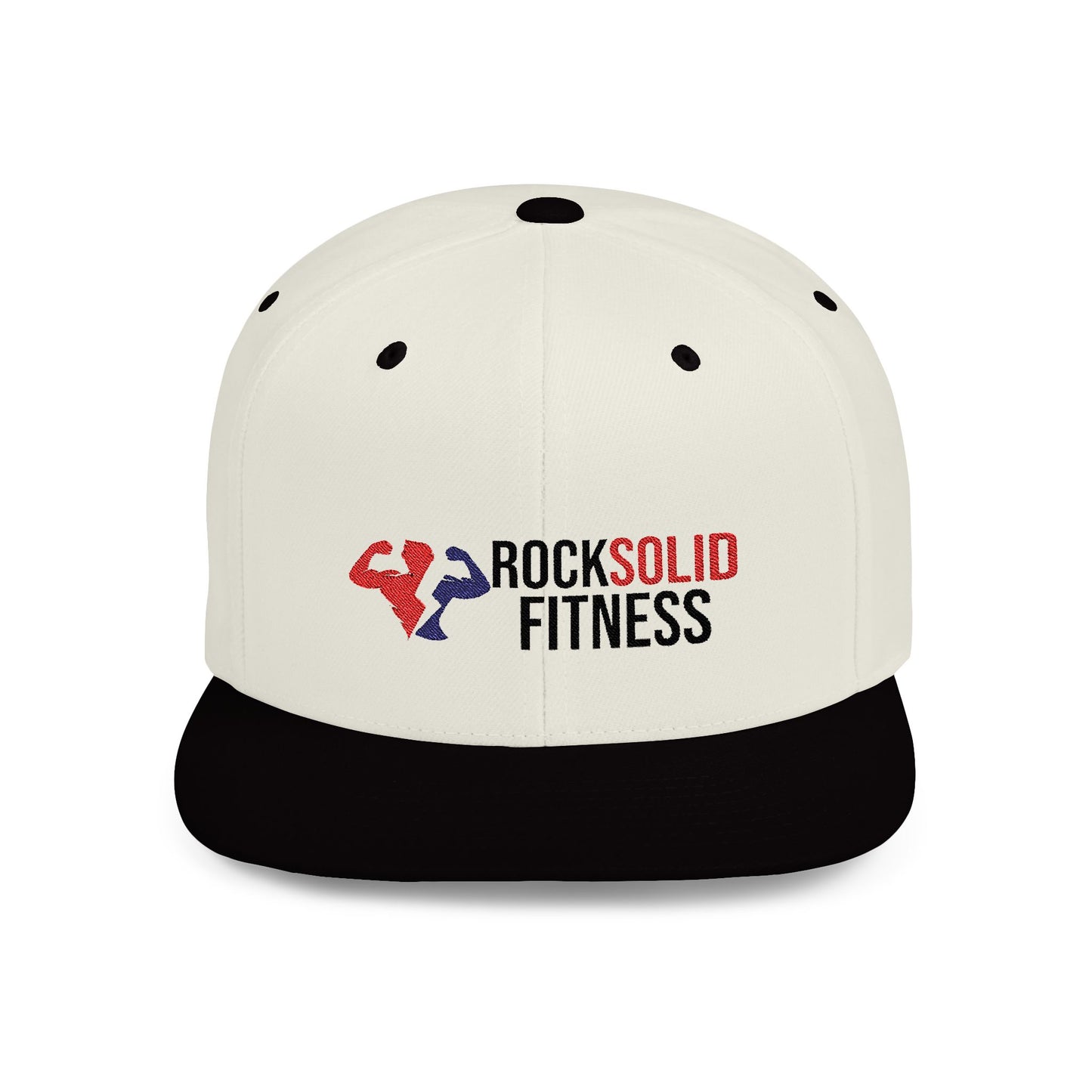 RockSolid Fitness Flat Bill Snapback Cap - Stylish Workout Gear - ZenGen USA