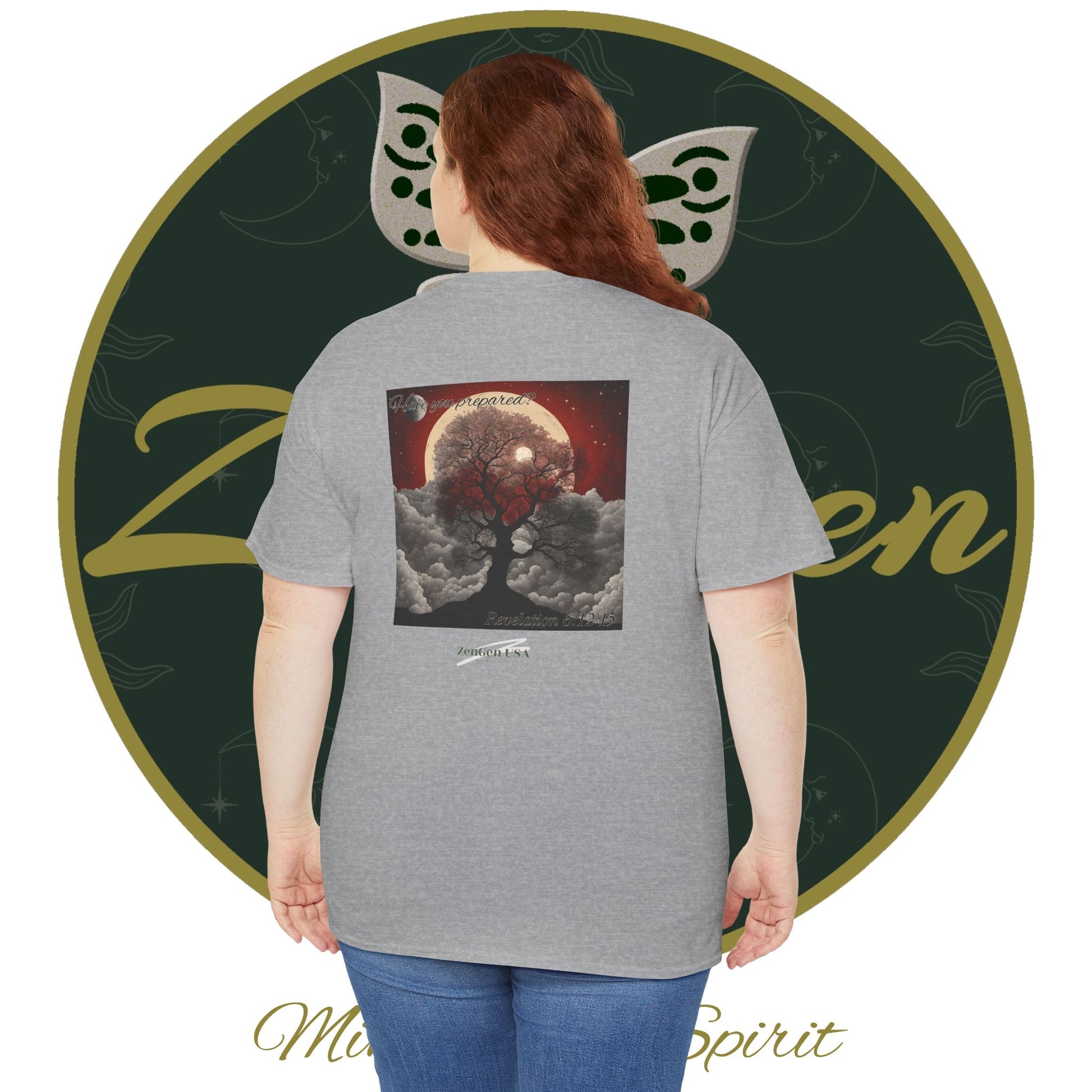 Apocalypse - 6th Seal Revelation 6:12-15 - Unisex Heavy Cotton Tee - Revelation Collection - ZenGen USA - ZenGen USA