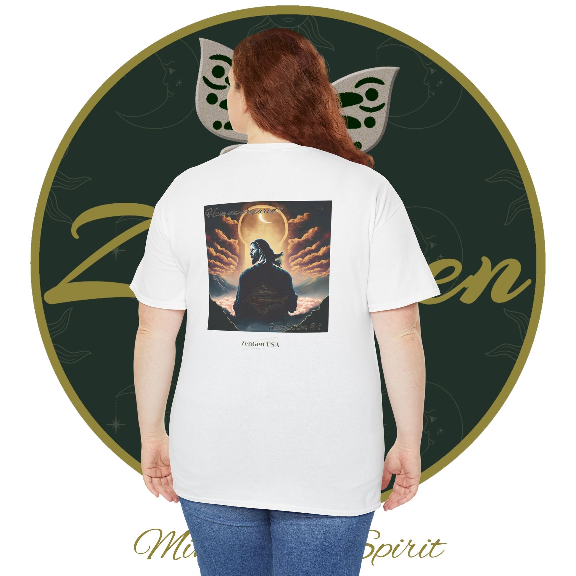 Apocalypse - 7th Seal Revelation 8:1 - Unisex Heavy Cotton Tee - Revelation Collection - ZenGen USA - ZenGen USA