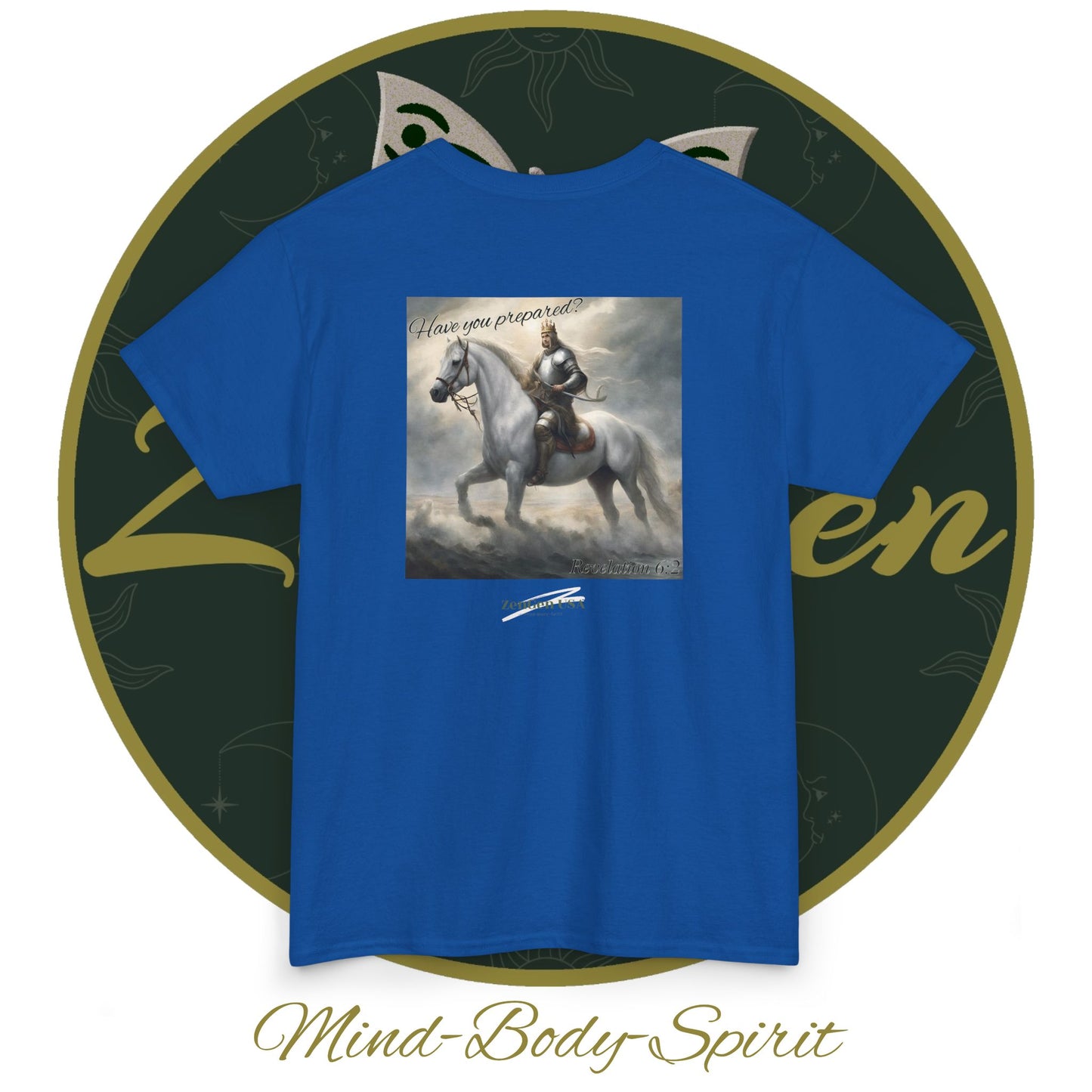 Apocalypse - 1st Seal Revelation 6:2 - Unisex Heavy Cotton Tee - Revelation Collection - ZenGen USA - ZenGen USA