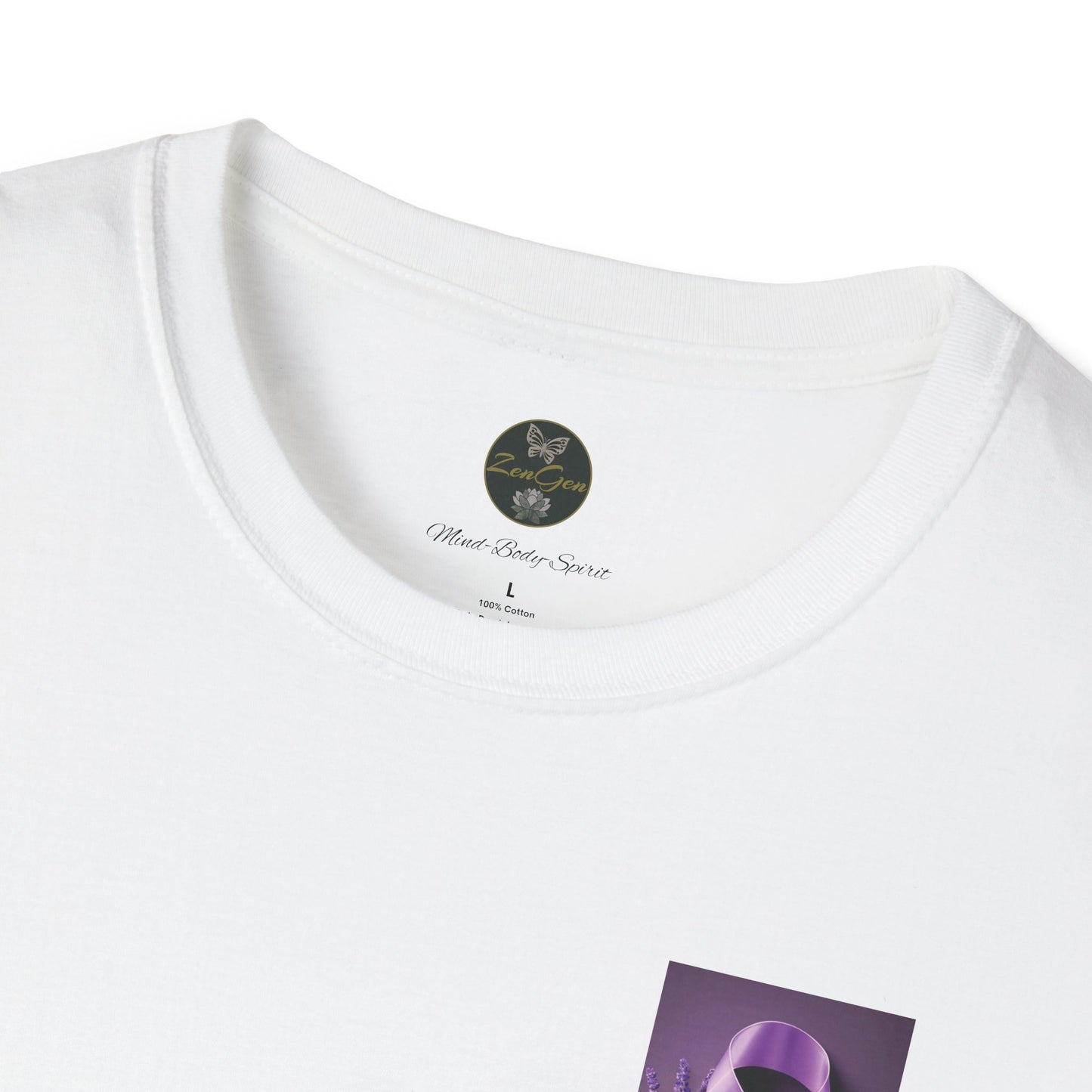 SURVIVOR Lavender Ribbon - Unisex Softstyle T-Shirt - Cancer Awareness all Forms - ZenGen USA