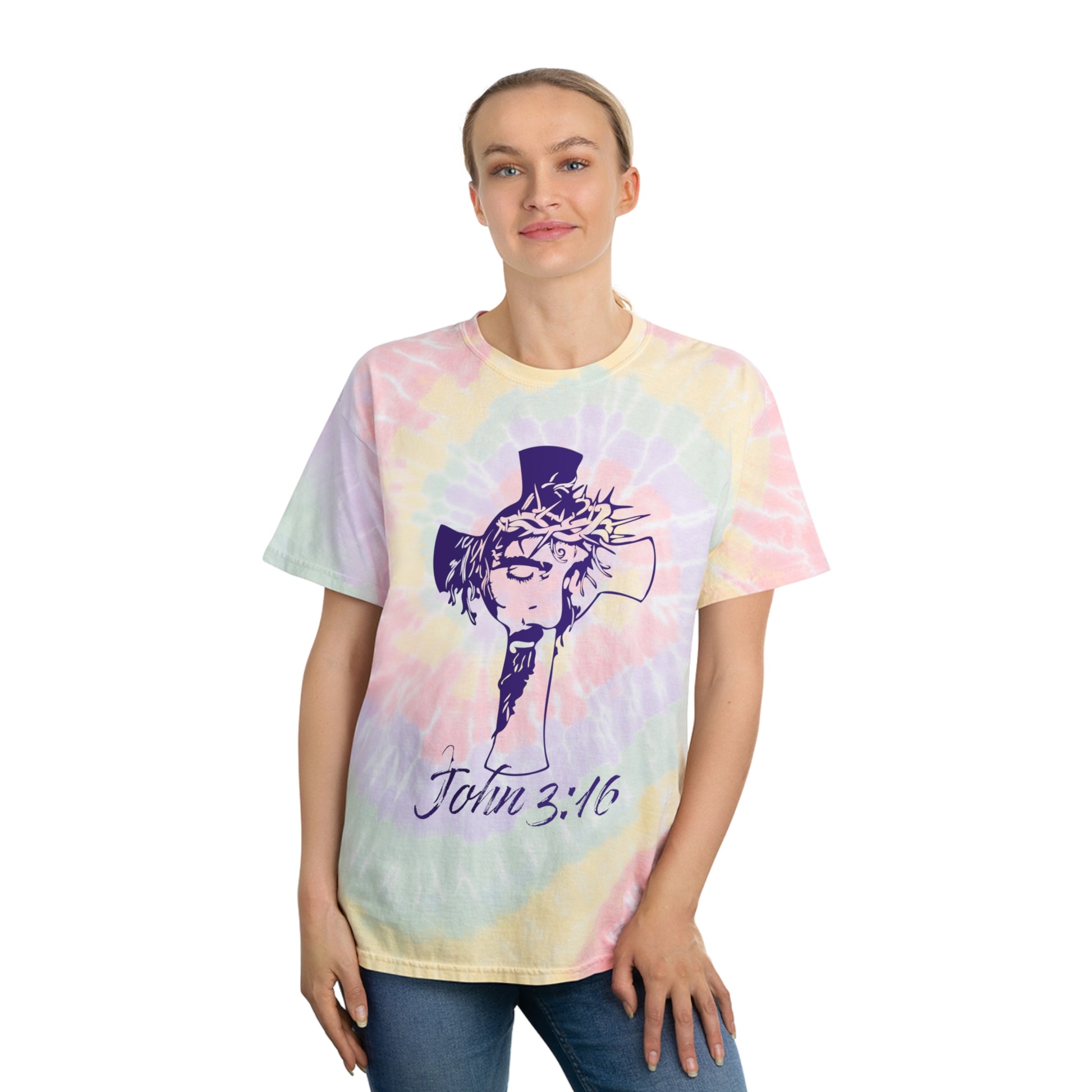 Sacrifice John 3:16 | Tie-Dye Tee, Spiral | 2 Styles | ZenGen USA - ZenGen USA