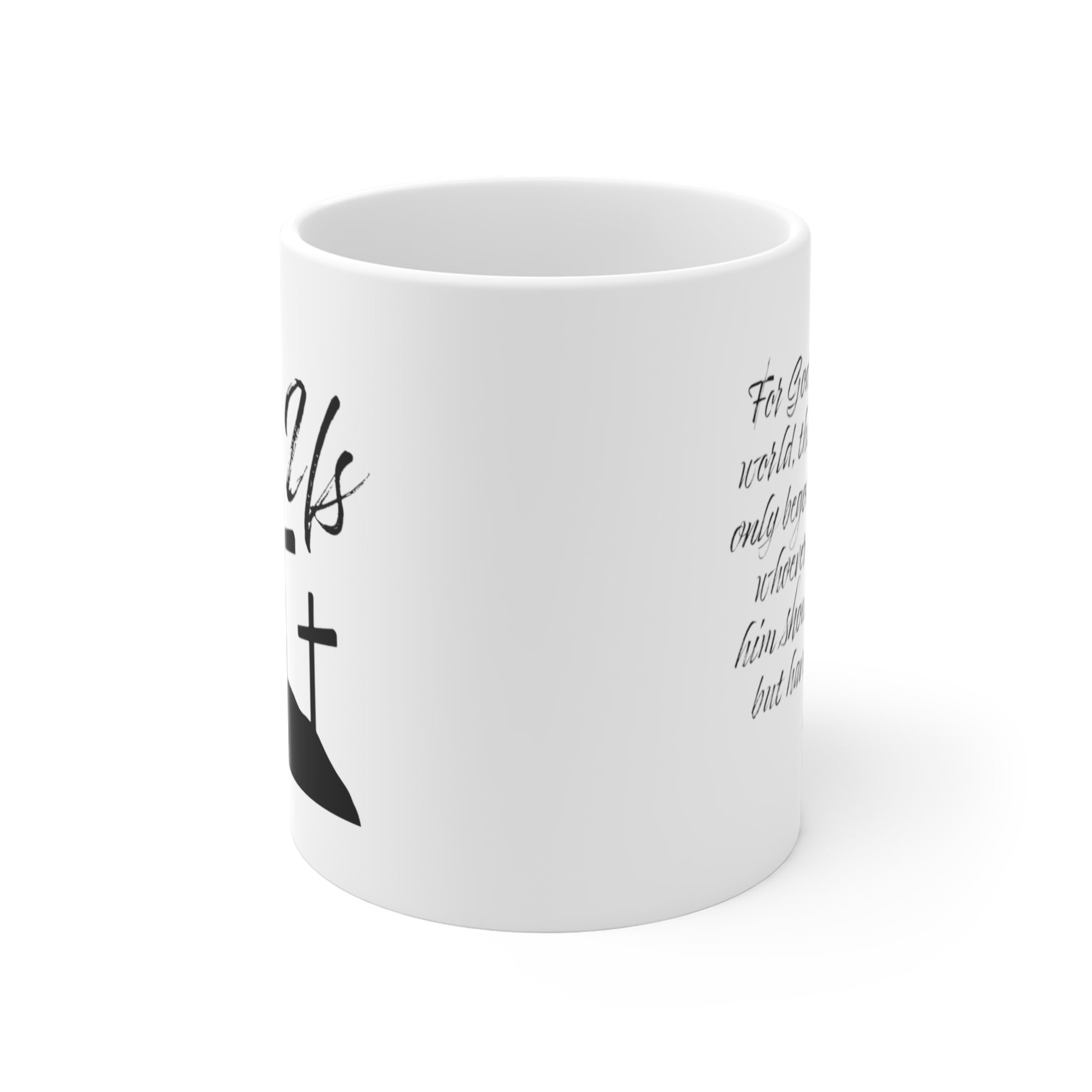 FOR US! John 3:16 | White Ceramic Mug 11oz | ZenGen USA - ZenGen USA