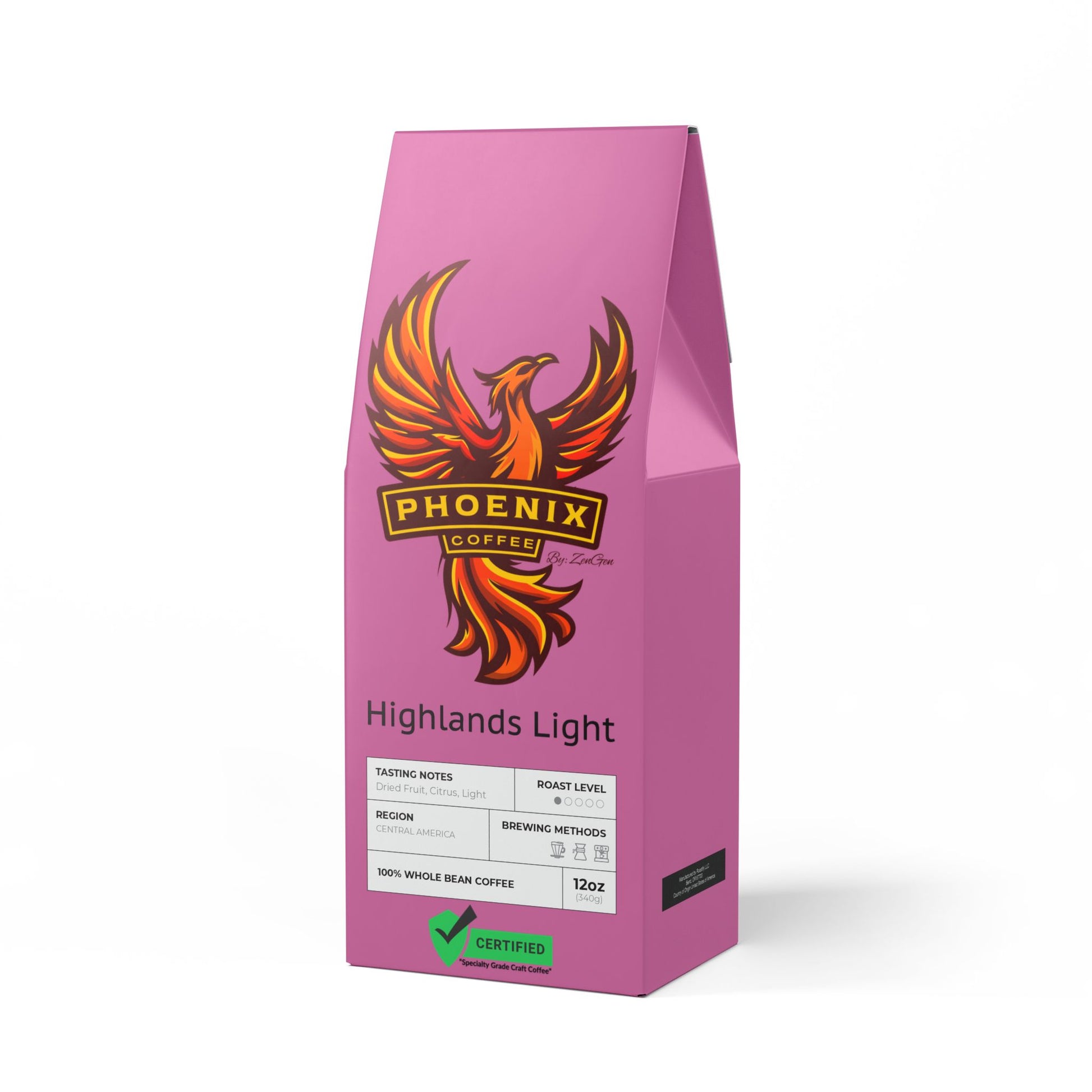 Phoenix Coffee by ZenGen: Artisan Crafted Highlands Light Coffee Blend (Light Roast) - ZenGen USA