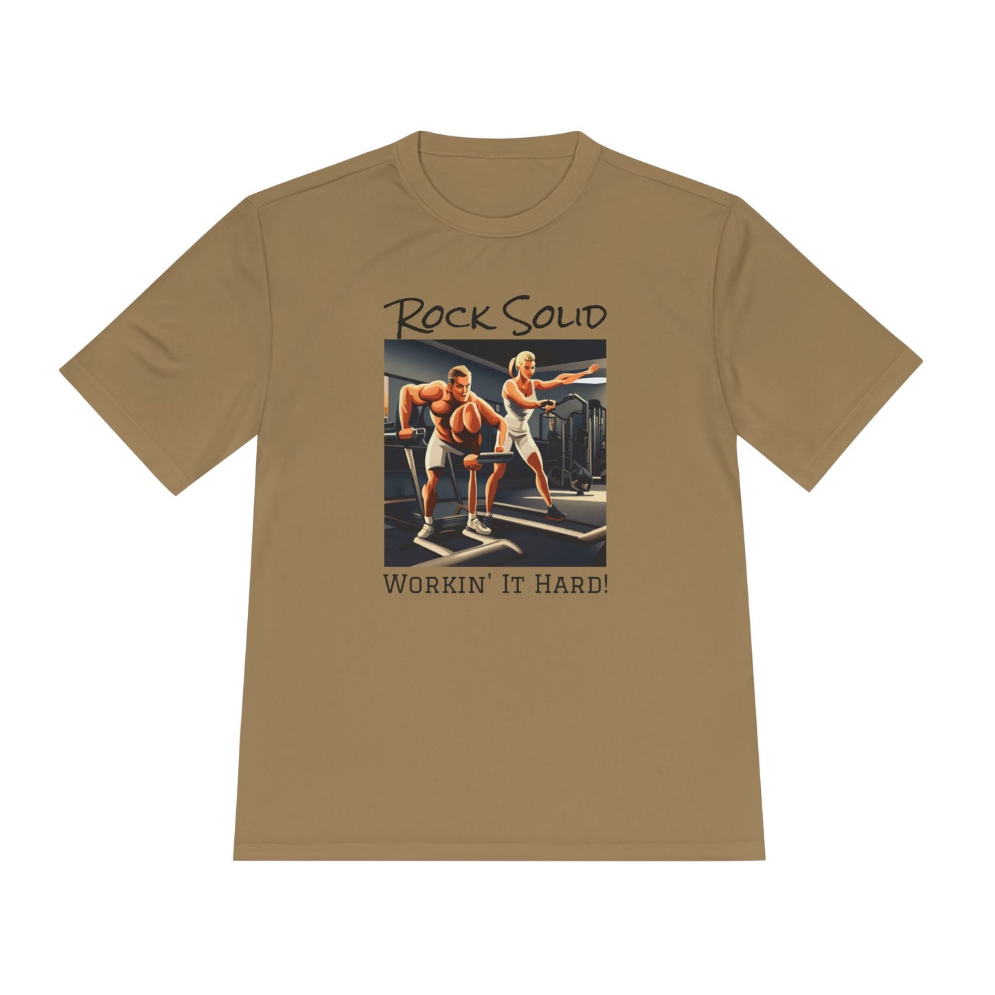 Unisex Moisture Wicking Tee - ROCK SOLID "Workin' It Hard!" - ZenGen USA - ZenGen USA
