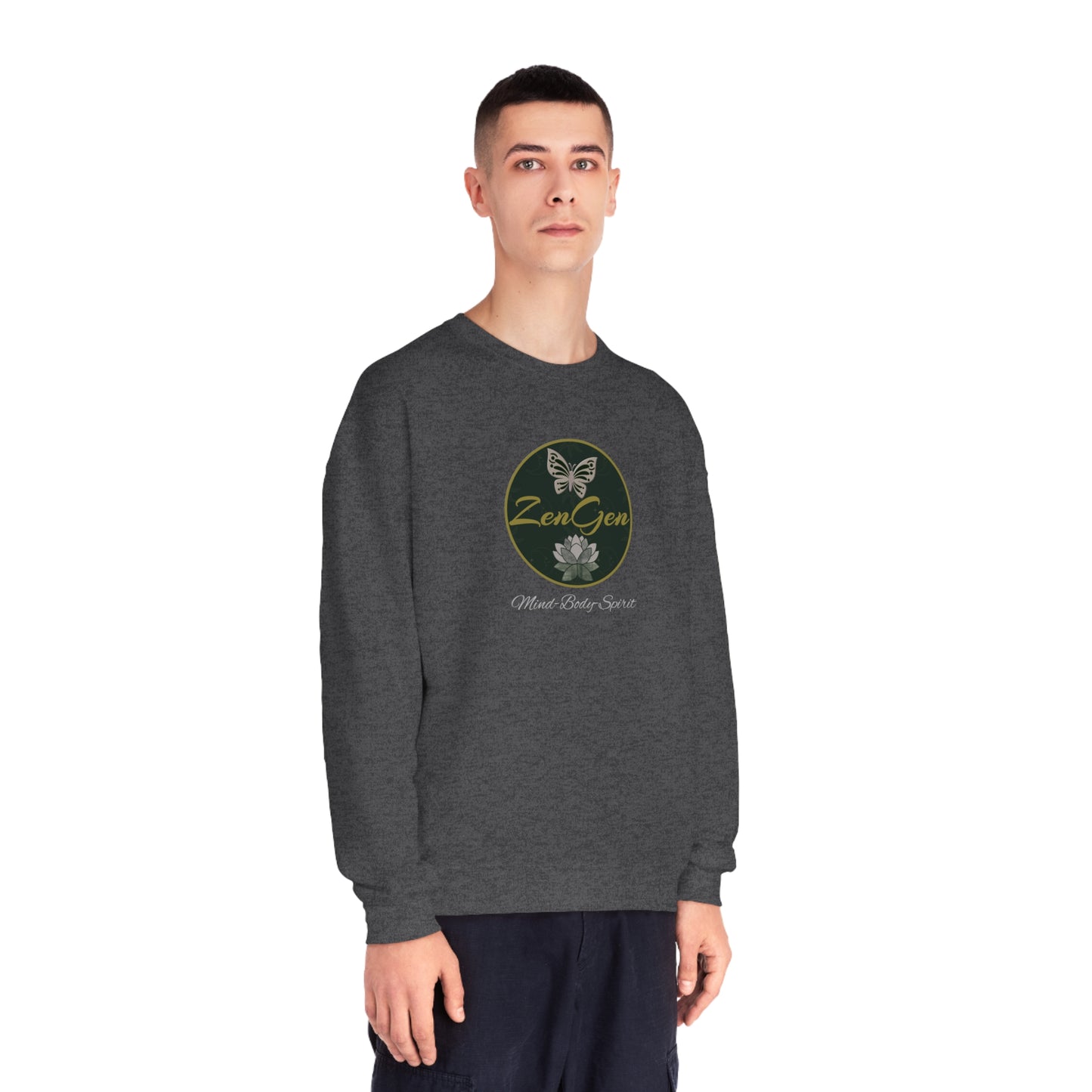ZenGen Logo Sweatshirt - Unisex NuBlend® Crewneck Sweatshirt - ZenGen USA