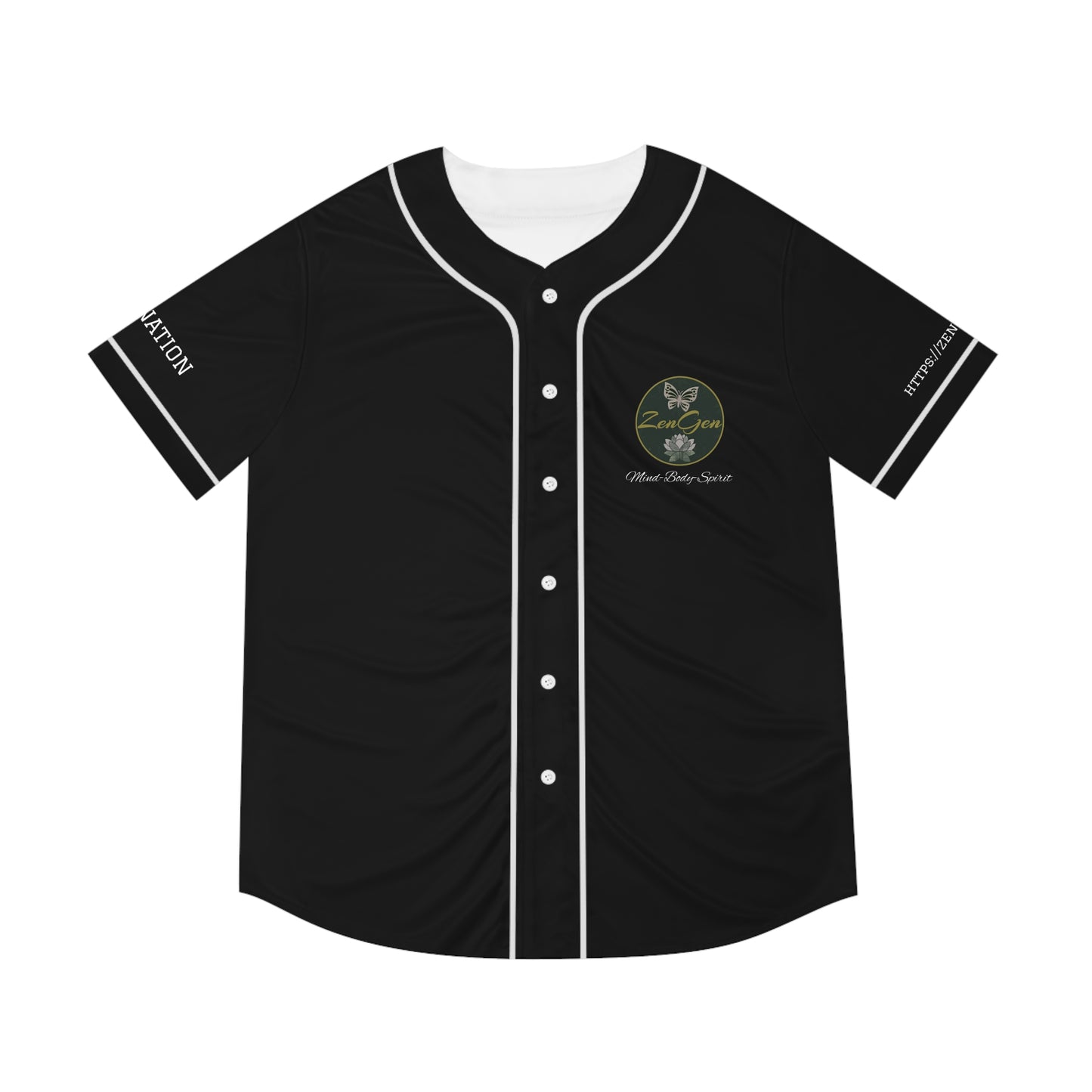 ZenGen BCOOL2EVERYBODY Men's Baseball Jersey - In Black - ZenGen USA
