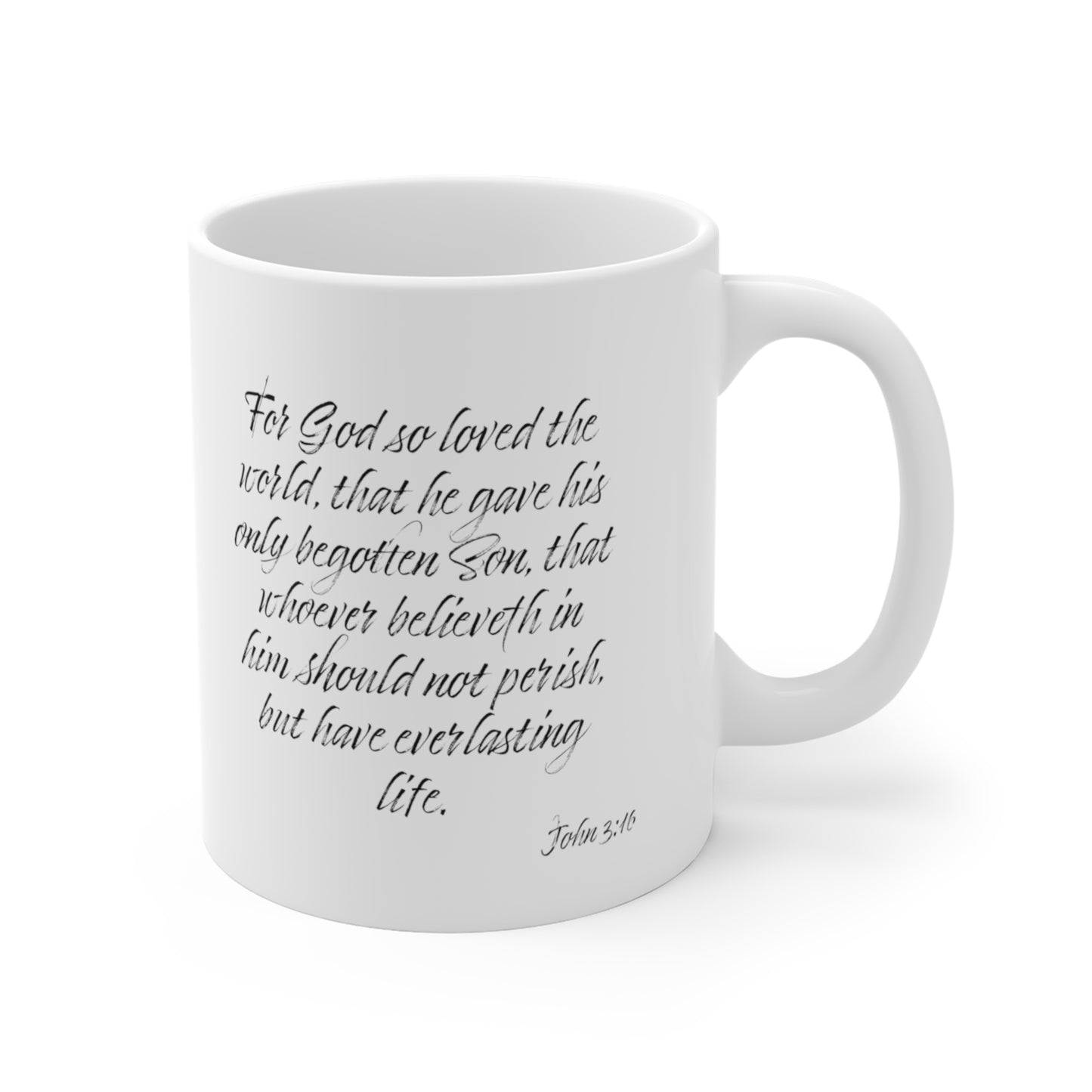 FOR US! John 3:16 | White Ceramic Mug 11oz | ZenGen USA - ZenGen USA