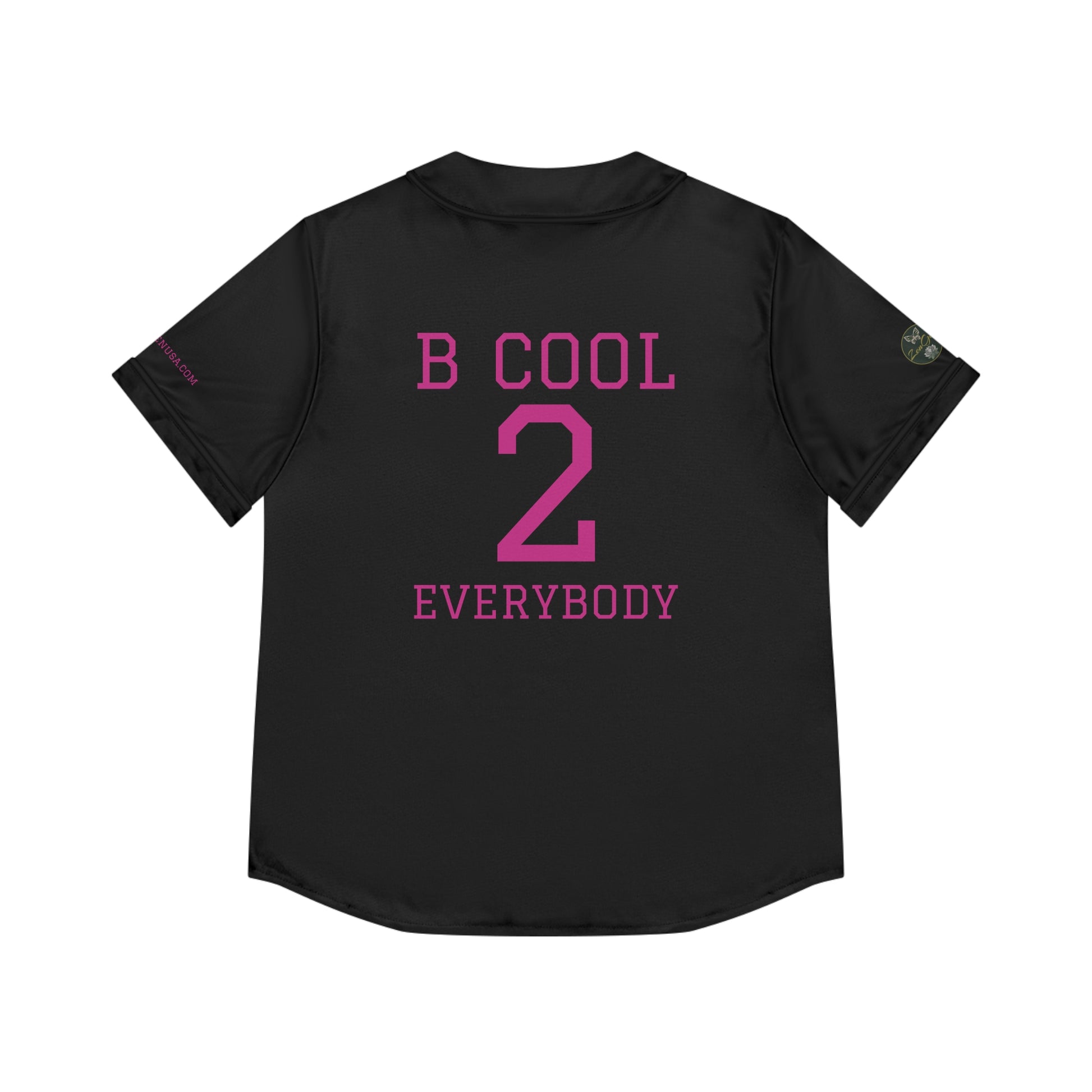 ZenGen BCOOL2EVERYBODY Women's Baseball Jersey - In Black - ZenGen USA