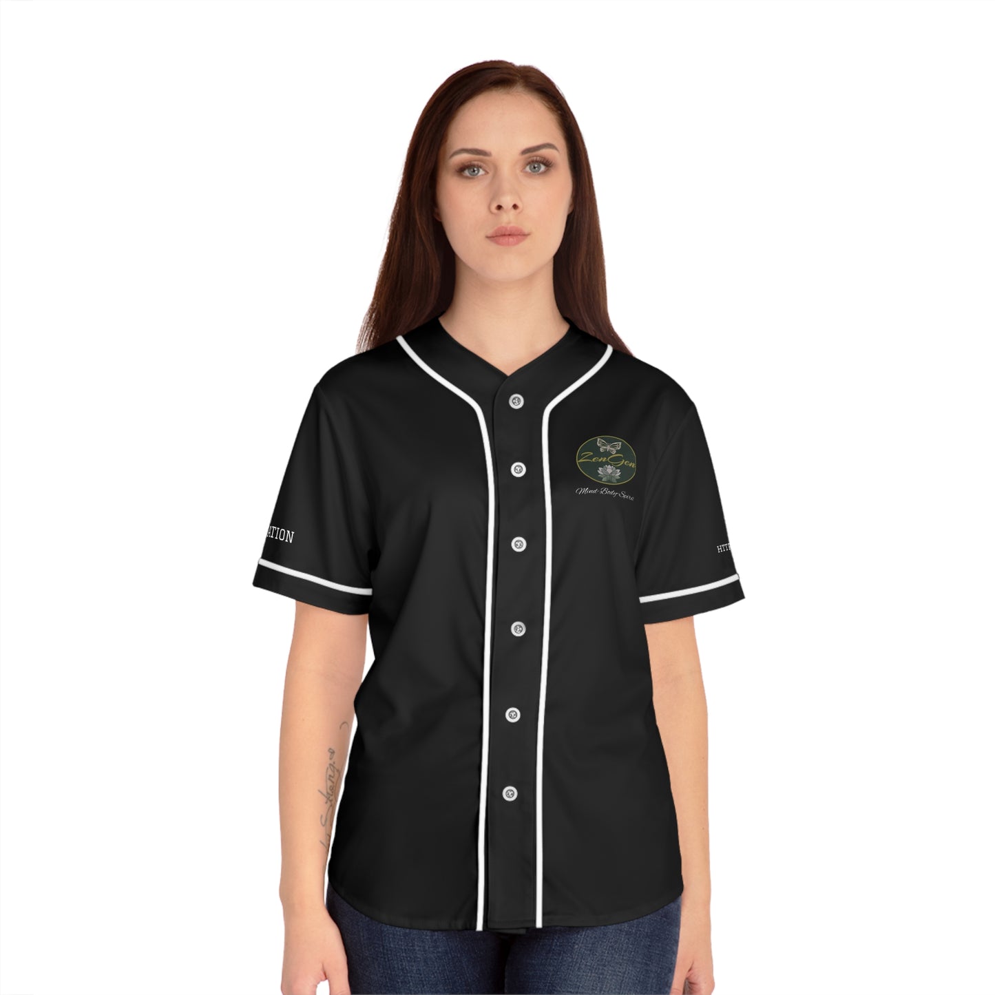 ZenGen BCOOL2EVERYBODY Women's Baseball Jersey - In Black - ZenGen USA