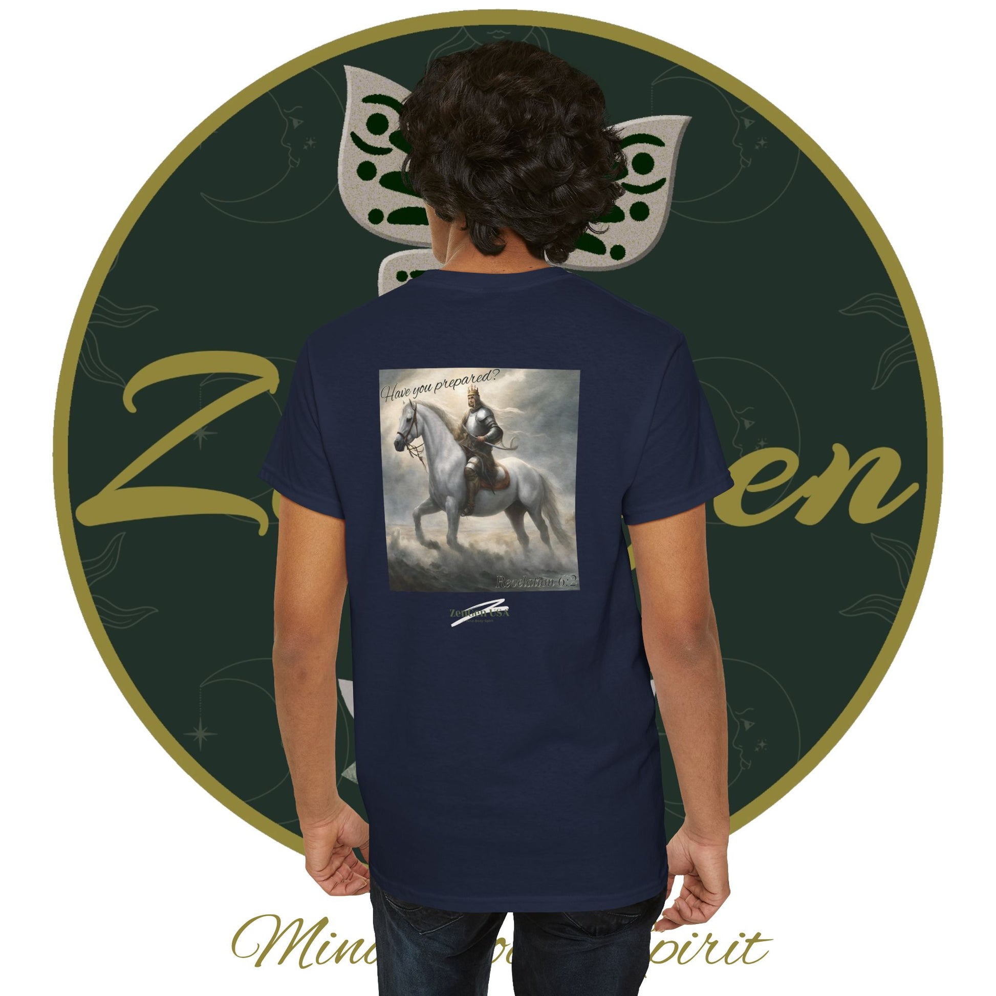 Apocalypse - 1st Seal Revelation 6:2 - Unisex Heavy Cotton Tee - Revelation Collection - ZenGen USA - ZenGen USA