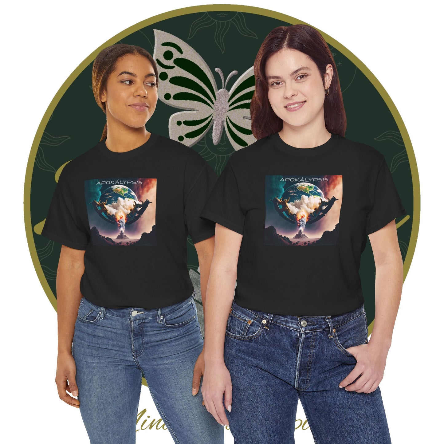 Apocalypse - 4th Seal Revelation 6:7,8 - Unisex Heavy Cotton Tee - Revelation Collection - ZenGen USA - ZenGen USA