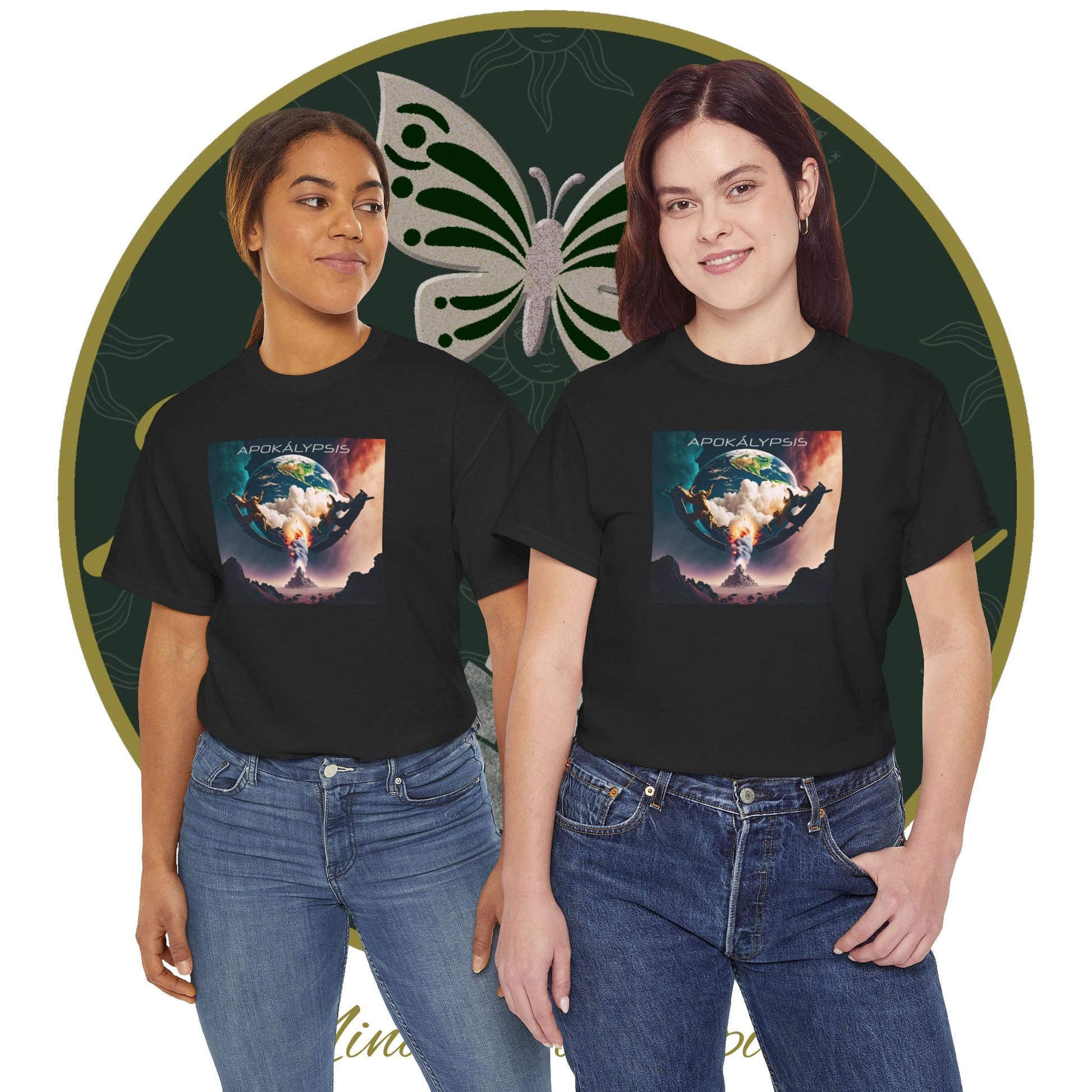 Apocalypse - 4th Seal Revelation 6:7,8 - Unisex Heavy Cotton Tee - Revelation Collection - ZenGen USA - ZenGen USA