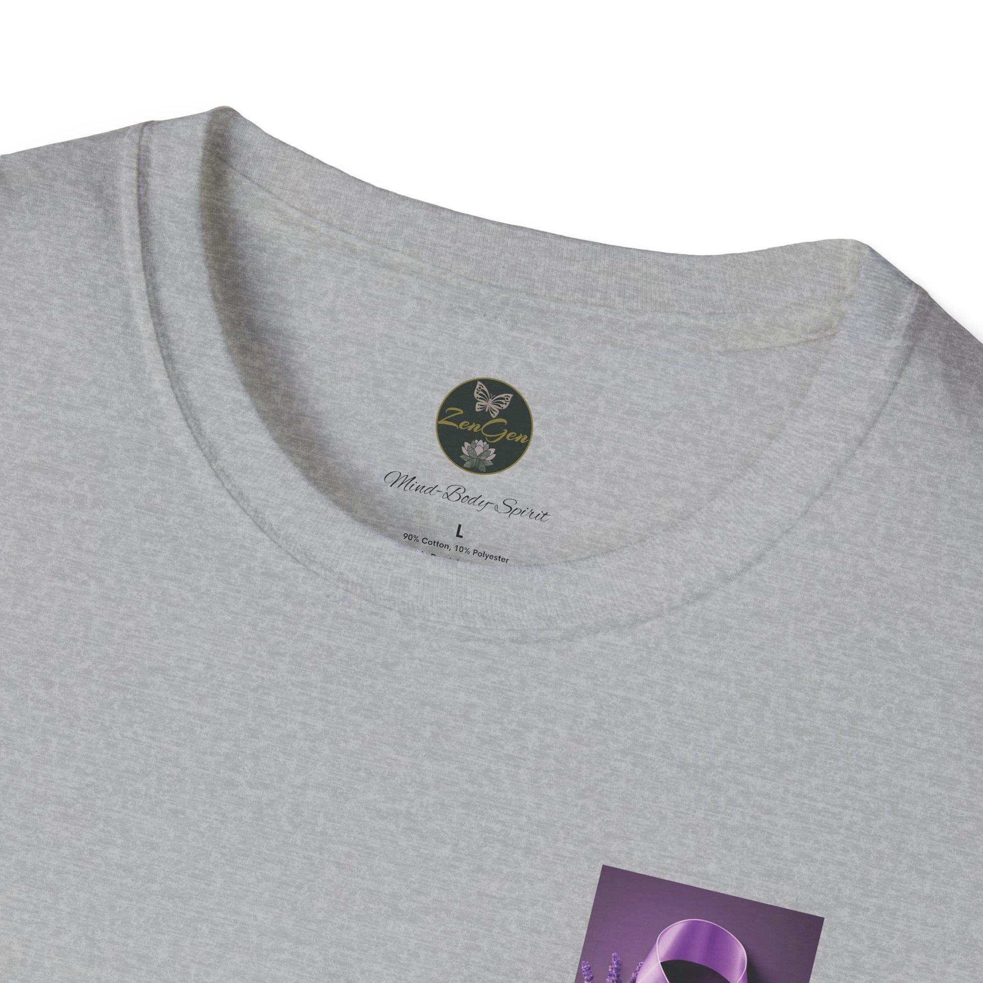 SURVIVOR Lavender Ribbon - Unisex Softstyle T-Shirt - Cancer Awareness all Forms - ZenGen USA