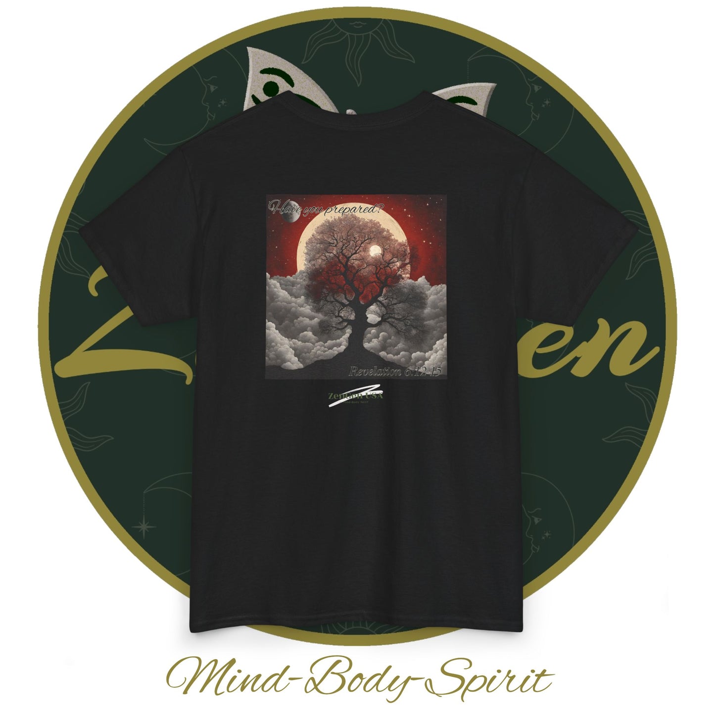 Apocalypse - 6th Seal Revelation 6:12-15 - Unisex Heavy Cotton Tee - Revelation Collection - ZenGen USA - ZenGen USA