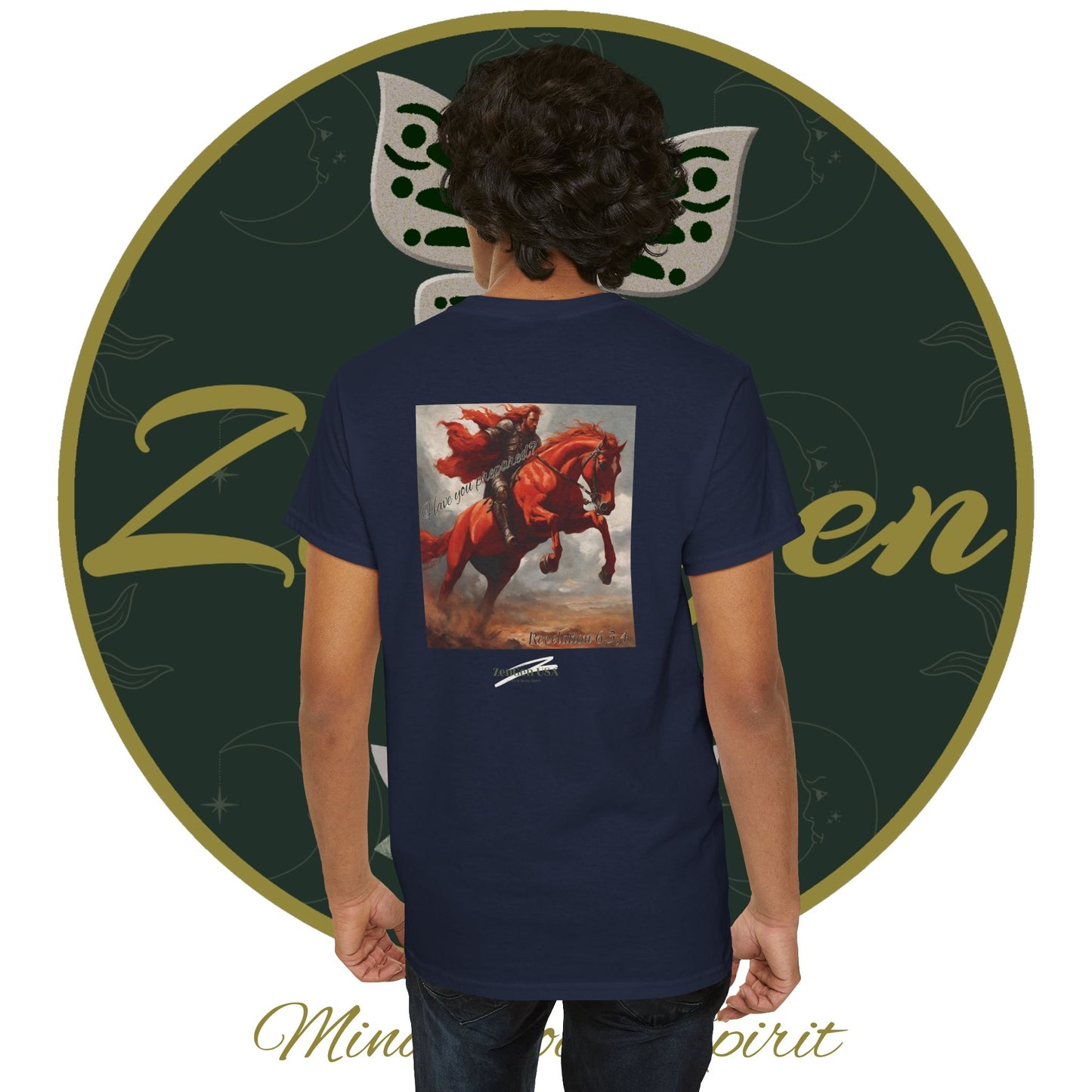 Apocalypse - 2nd Seal Revelation 6:3,4 - Unisex Heavy Cotton Tee - Revelation Collection - ZenGen USA - ZenGen USA