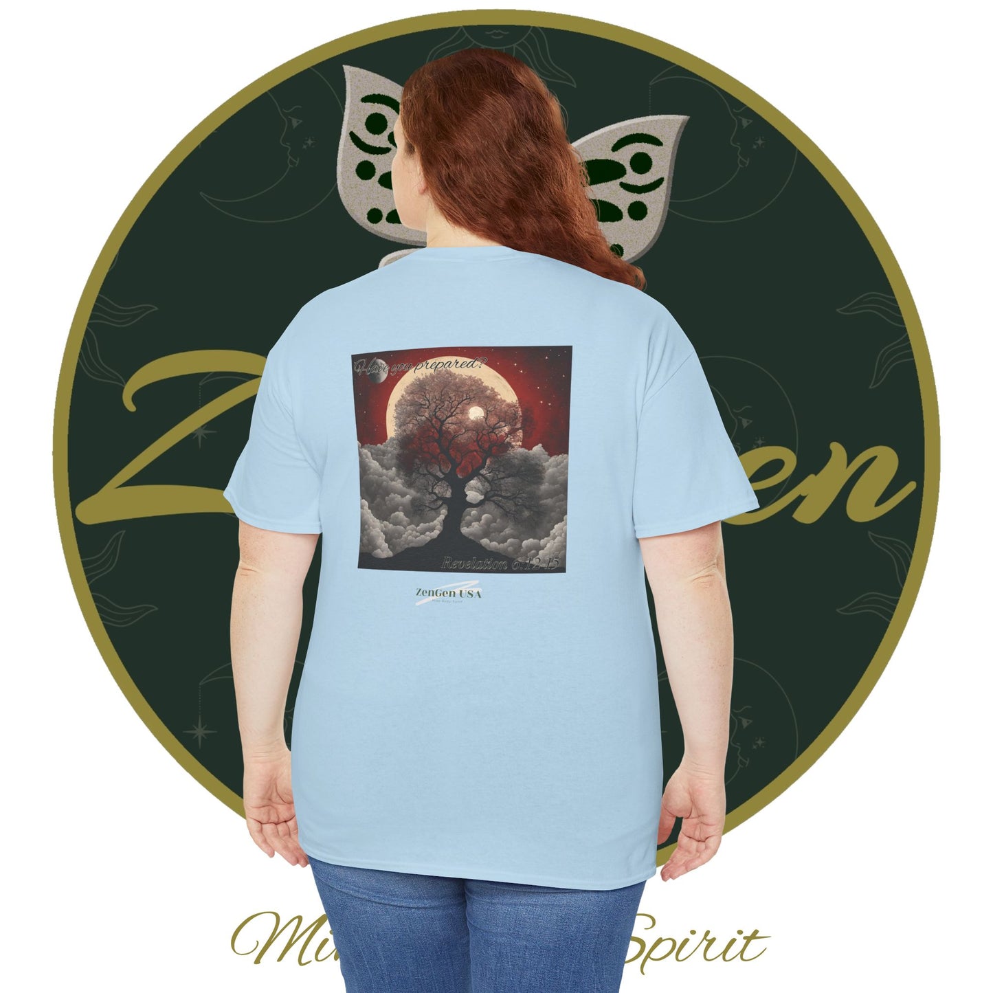 Apocalypse - 6th Seal Revelation 6:12-15 - Unisex Heavy Cotton Tee - Revelation Collection - ZenGen USA - ZenGen USA