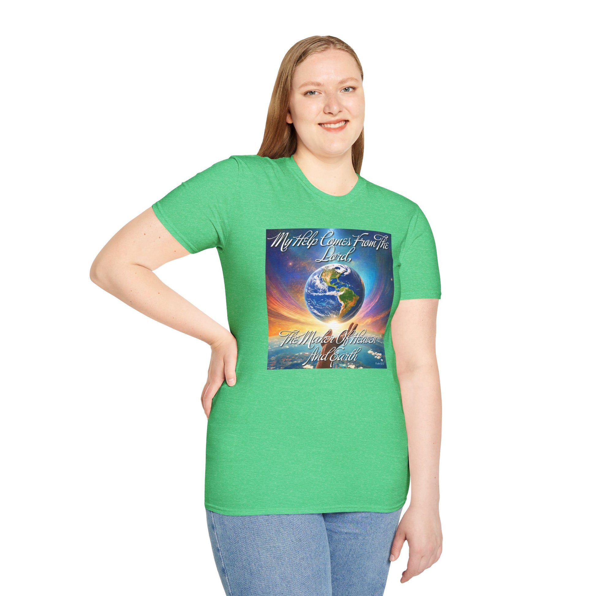 ZenGen USA Psalm 121:2 My Help Comes From The Lord... - Unisex Softstyle T-Shirt - ZenGen USA