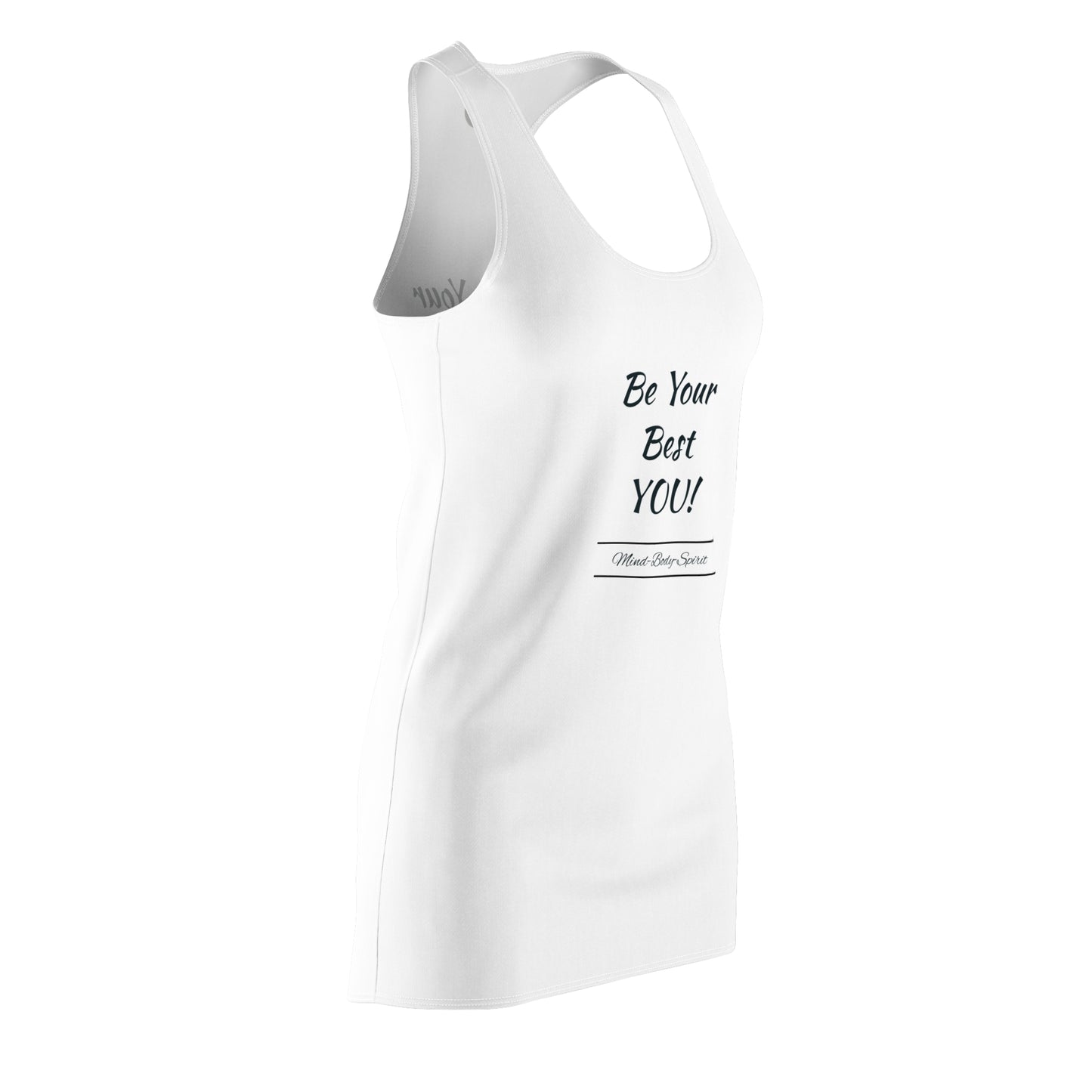 Be Your Best YOU! ZenGen - White Women's Cut & Sew Racerback Dress - ZenGen USA