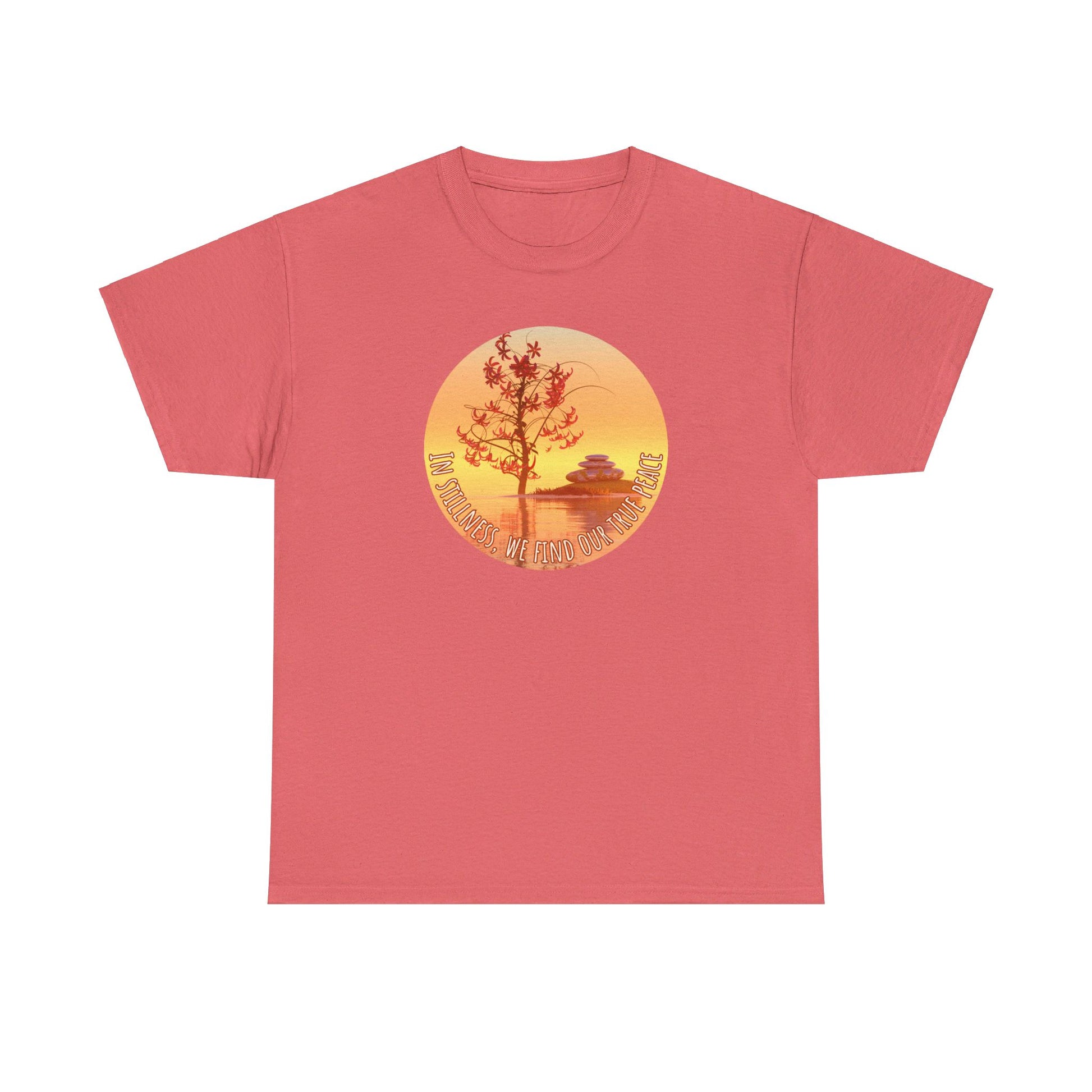Find True Peace: Unisex Heavy Cotton Zen Bonsai & Cairns Graphic Tee - ZenGen USA