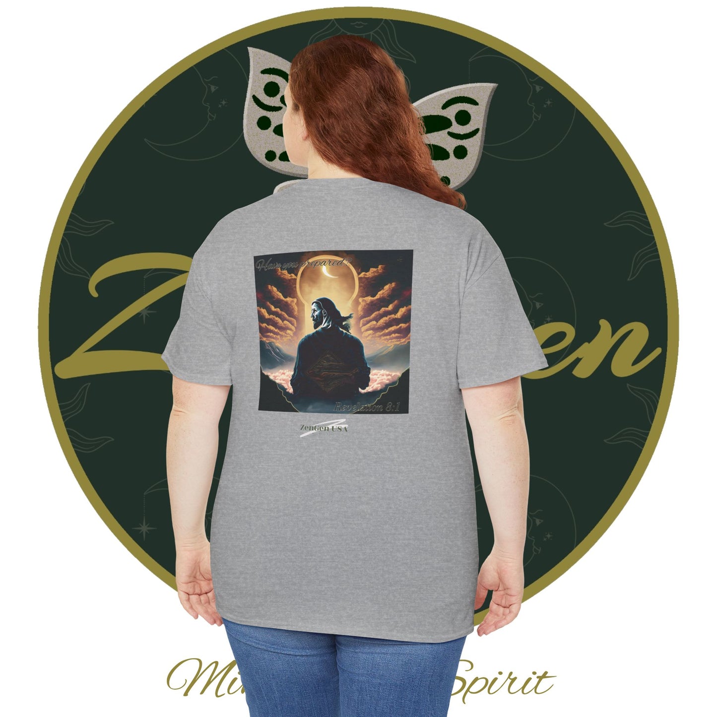 Apocalypse - 7th Seal Revelation 8:1 - Unisex Heavy Cotton Tee - Revelation Collection - ZenGen USA - ZenGen USA