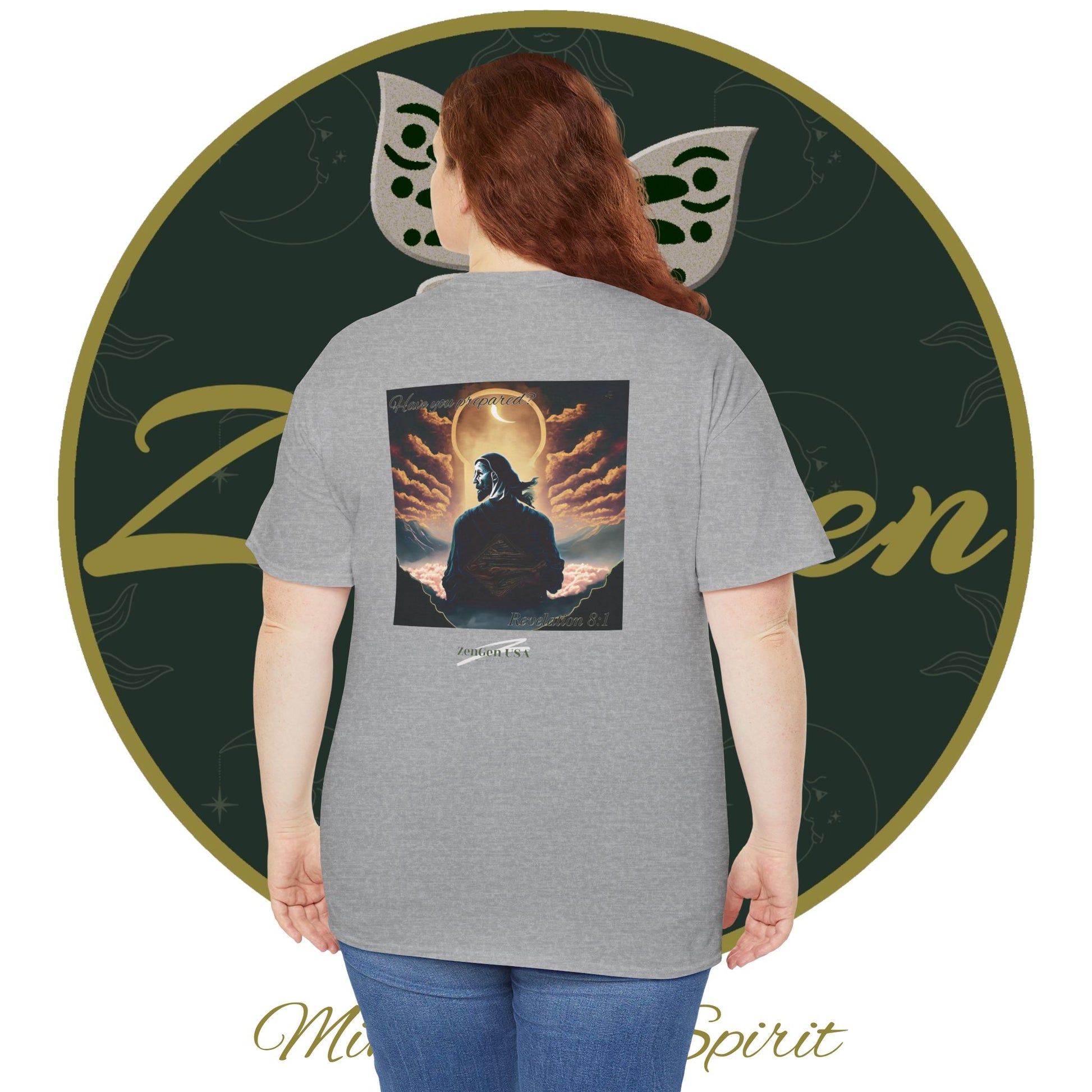 Apocalypse - 7th Seal Revelation 8:1 - Unisex Heavy Cotton Tee - Revelation Collection - ZenGen USA - ZenGen USA