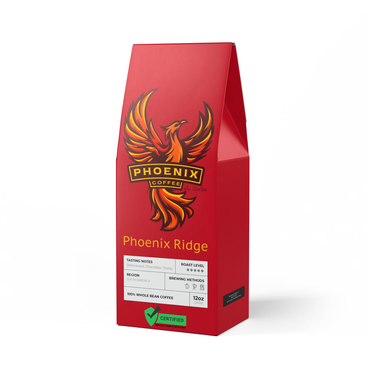 Phoenix Coffee by ZenGen: Artisan Crafted Phoenix Ridge Coffee Blend(Dark French Roast) - ZenGen USA