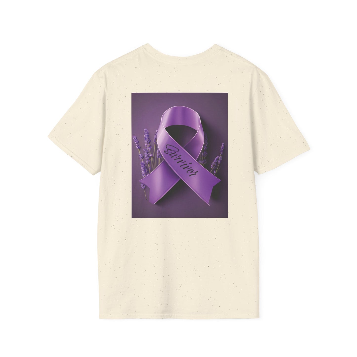 SURVIVOR Lavender Ribbon - Unisex Softstyle T-Shirt - Cancer Awareness all Forms - ZenGen USA
