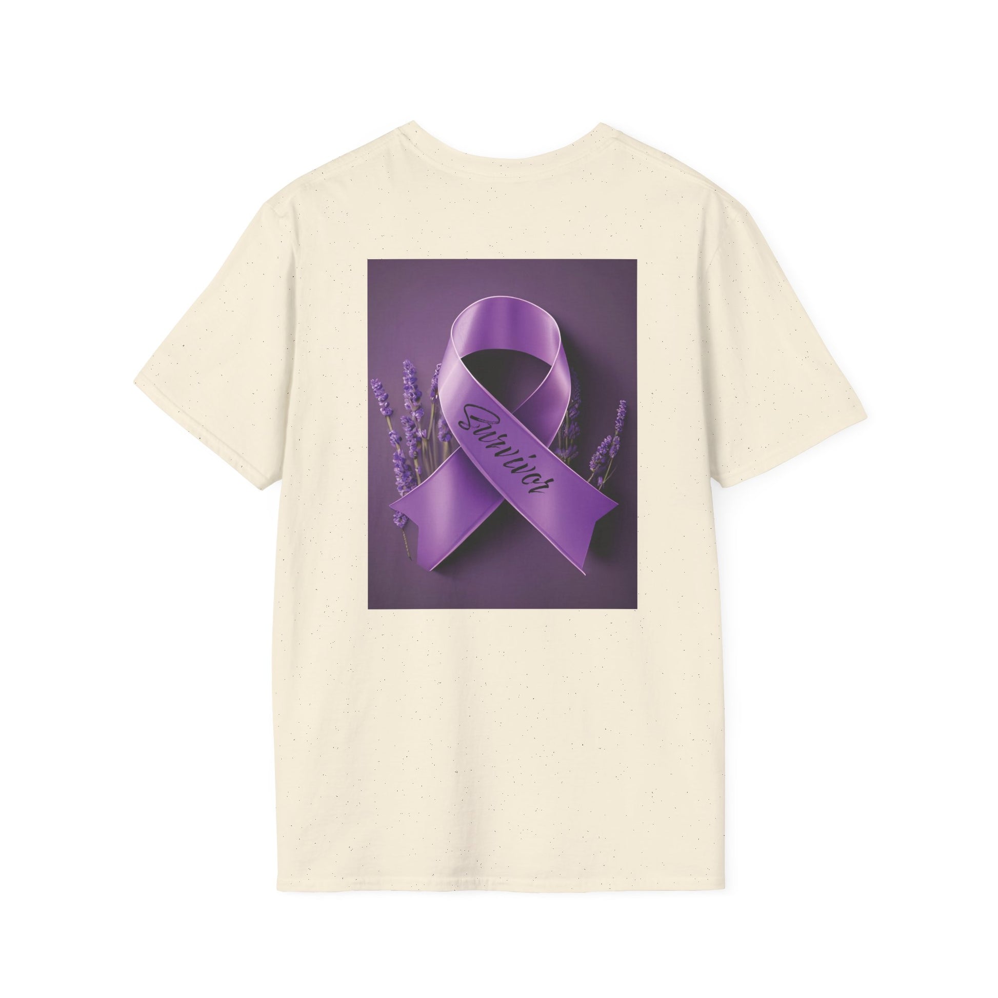 SURVIVOR Lavender Ribbon - Unisex Softstyle T-Shirt - Cancer Awareness all Forms - ZenGen USA