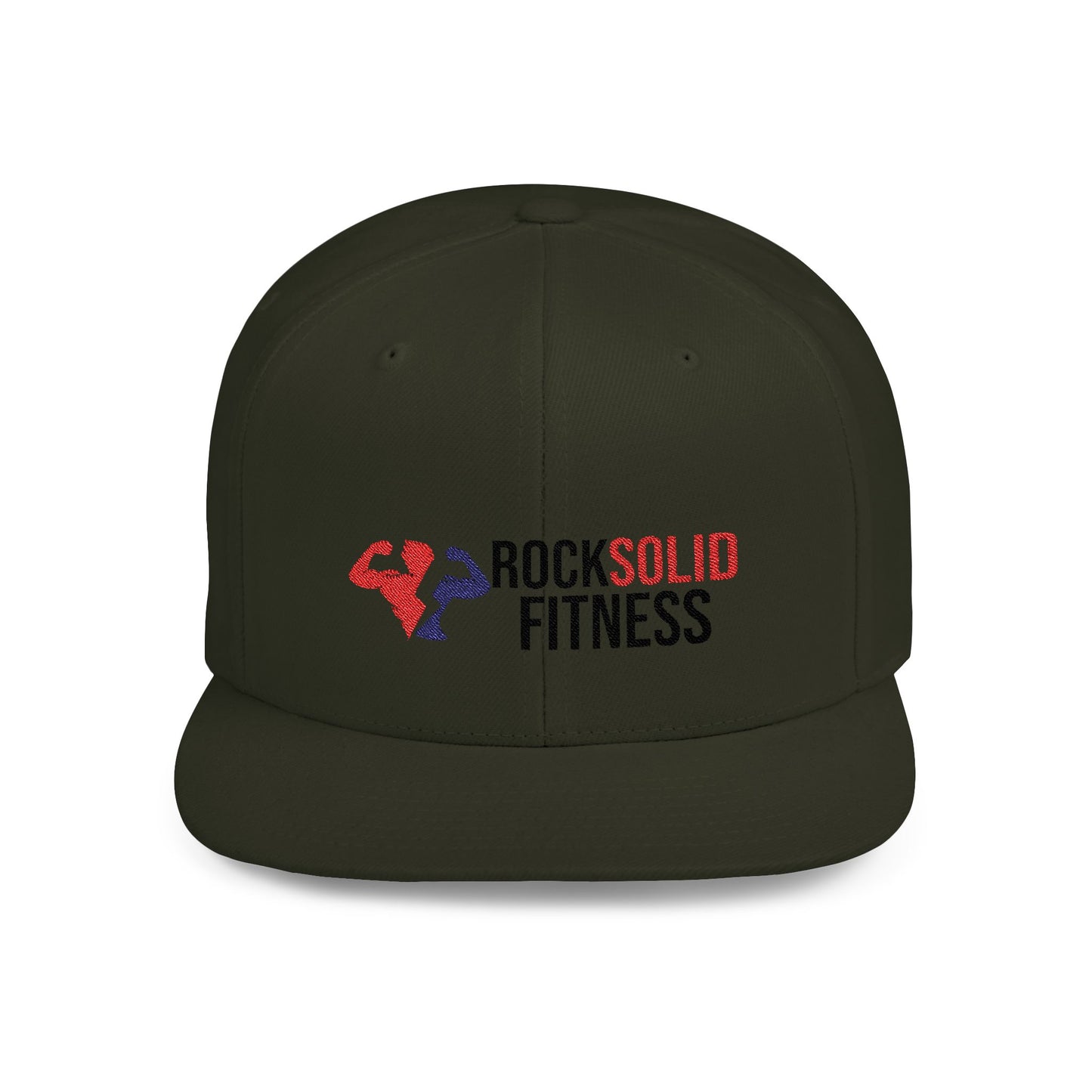 RockSolid Fitness Flat Bill Snapback Cap - Stylish Workout Gear - ZenGen USA