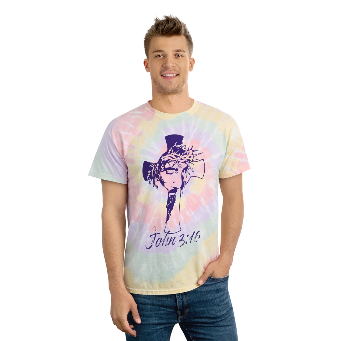 Sacrifice John 3:16 | Tie-Dye Tee, Spiral | 2 Styles | ZenGen USA - ZenGen USA