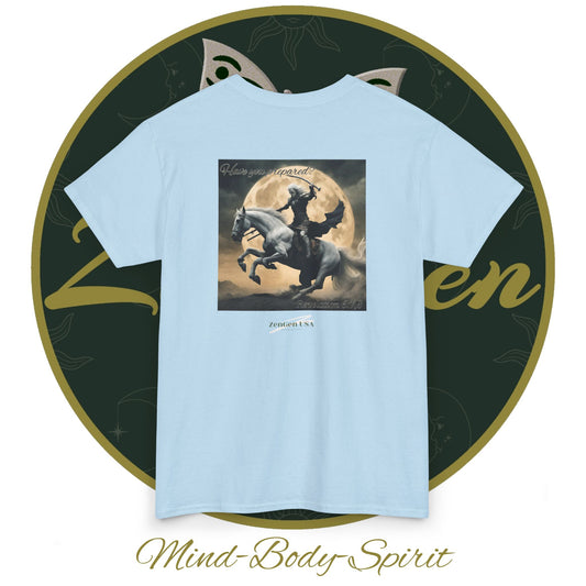 Apocalypse - 4th Seal Revelation 6:7,8 - Unisex Heavy Cotton Tee - Revelation Collection - ZenGen USA - ZenGen USA