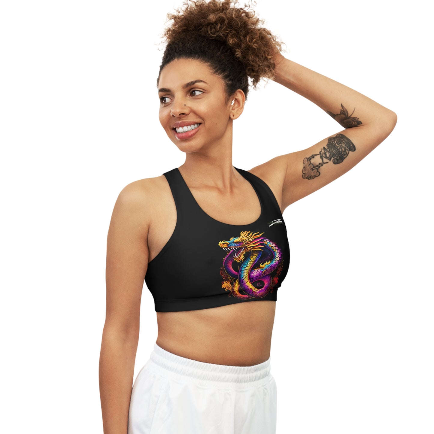 Dragon Sports Bra | Black | Rock Solid | ZenGen USA - ZenGen USA