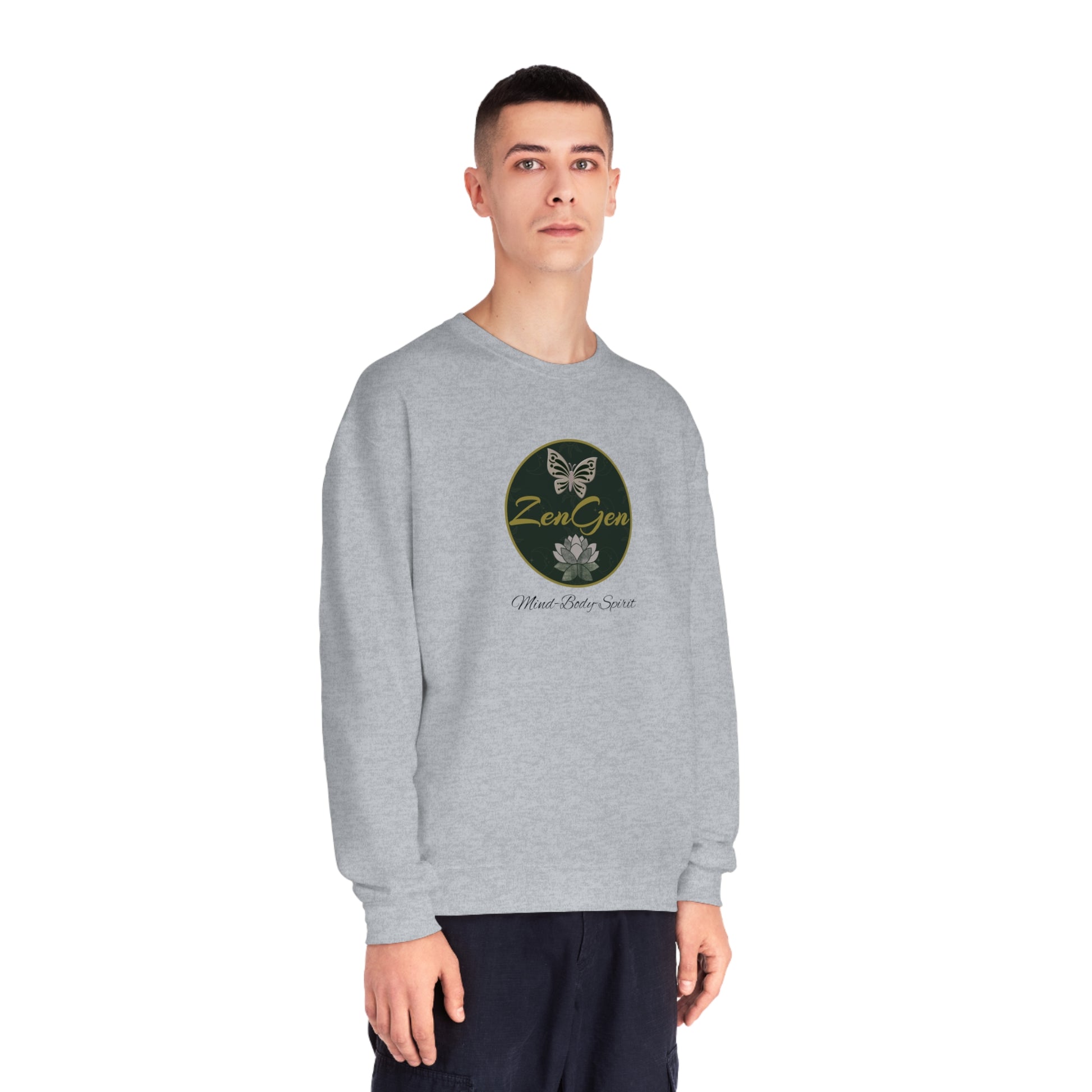 ZenGen Logo Sweatshirt - Unisex NuBlend® Crewneck Sweatshirt - ZenGen USA