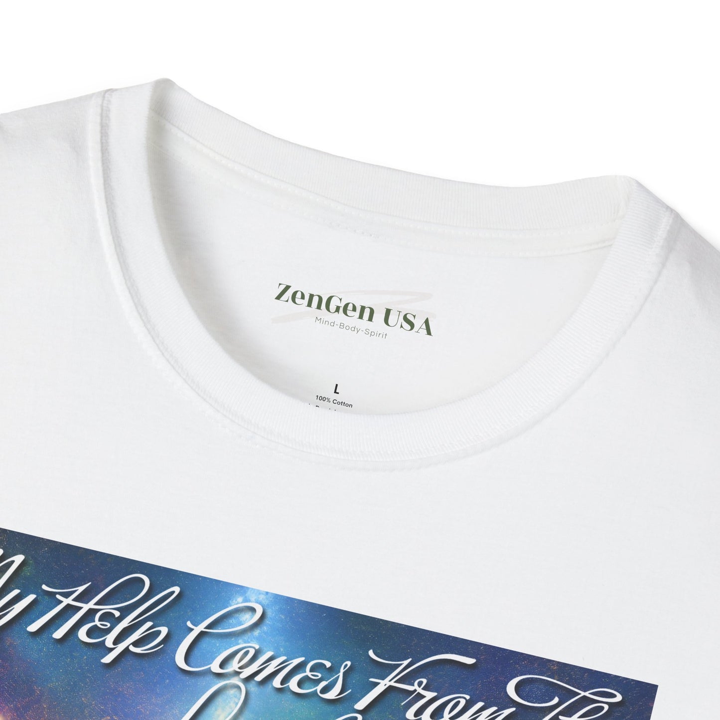 ZenGen USA Psalm 121:2 My Help Comes From The Lord... - Unisex Softstyle T-Shirt - ZenGen USA