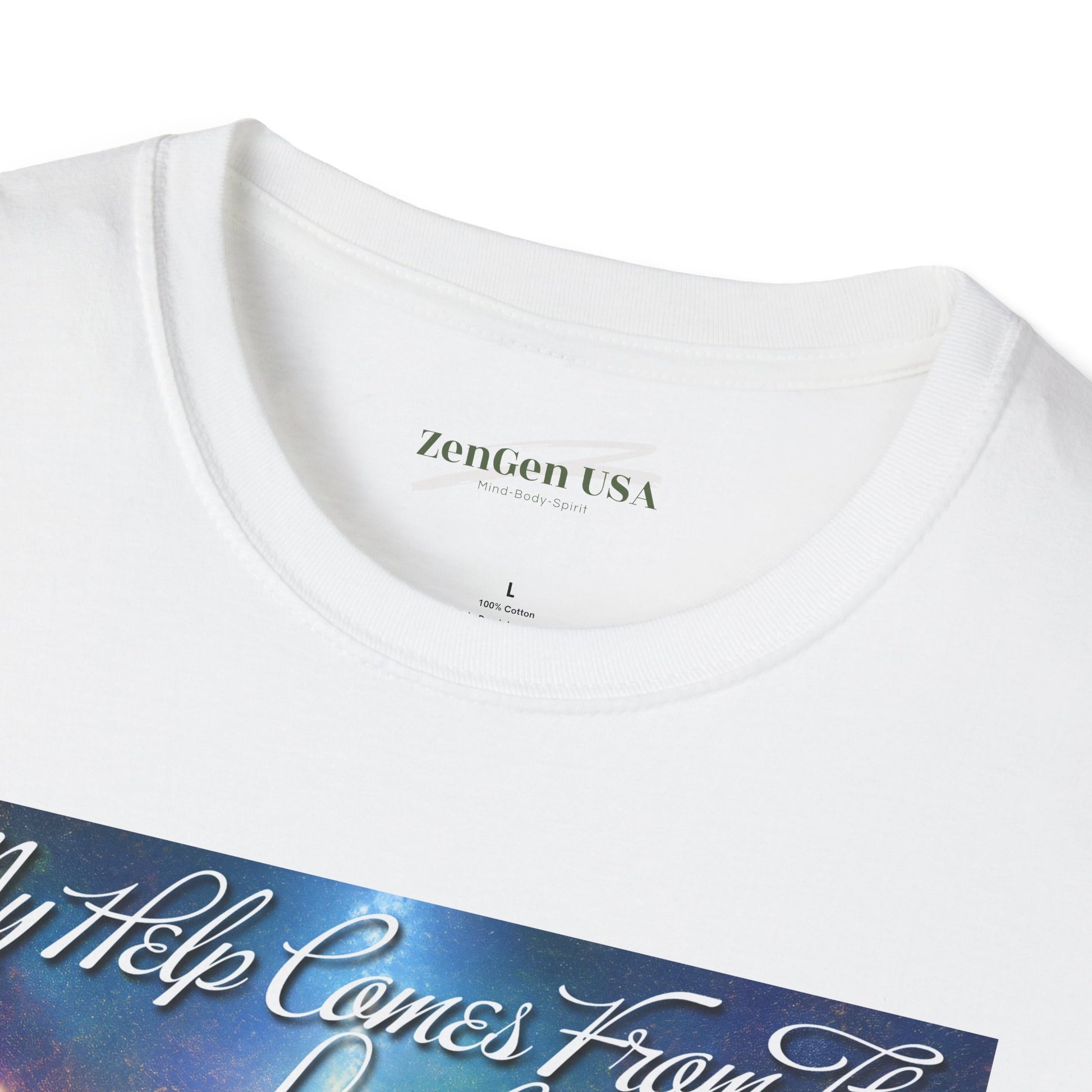 ZenGen USA Psalm 121:2 My Help Comes From The Lord... - Unisex Softstyle T-Shirt - ZenGen USA