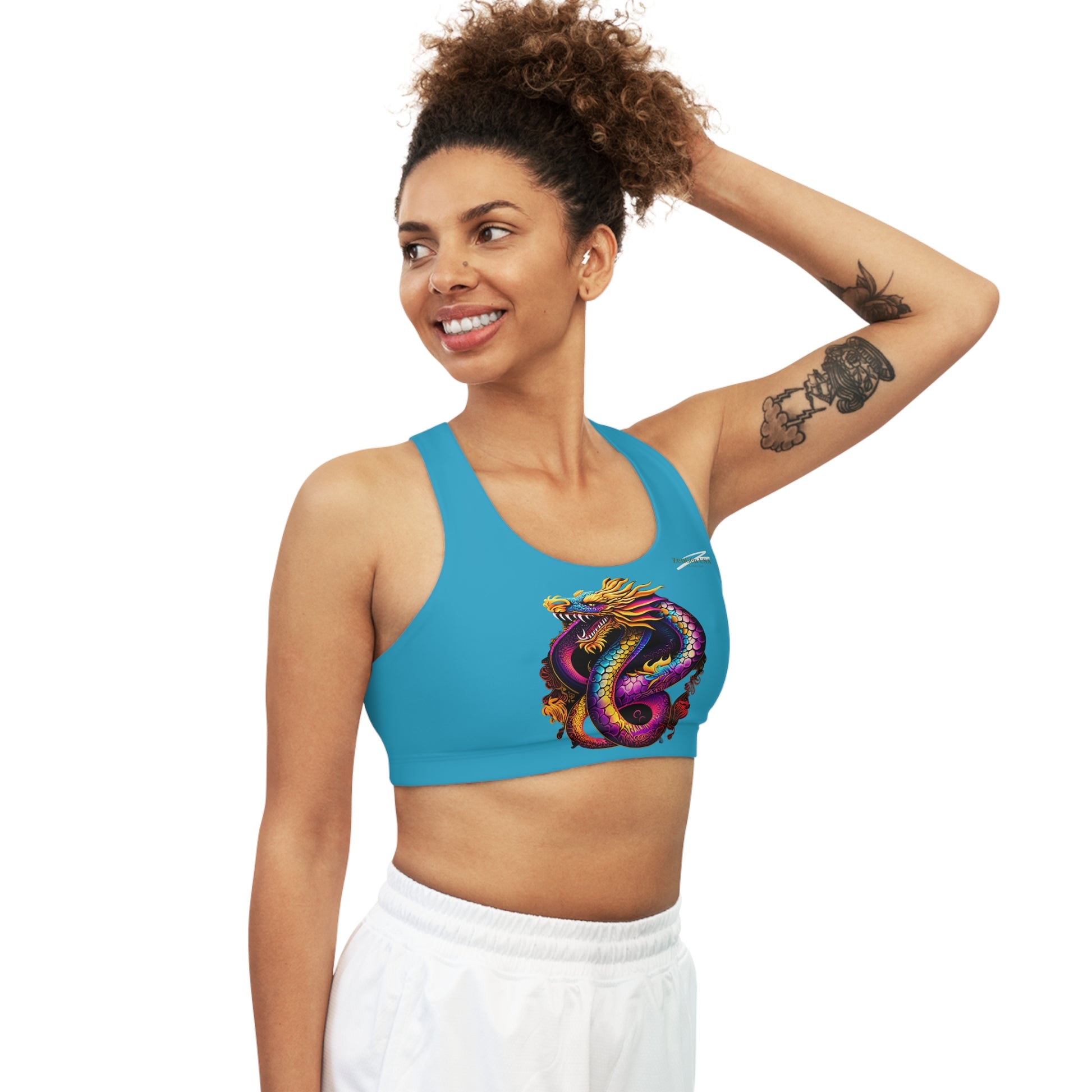 Dragon Sports Bra | Turquoise | Rock Solid | ZenGen USA - ZenGen USA