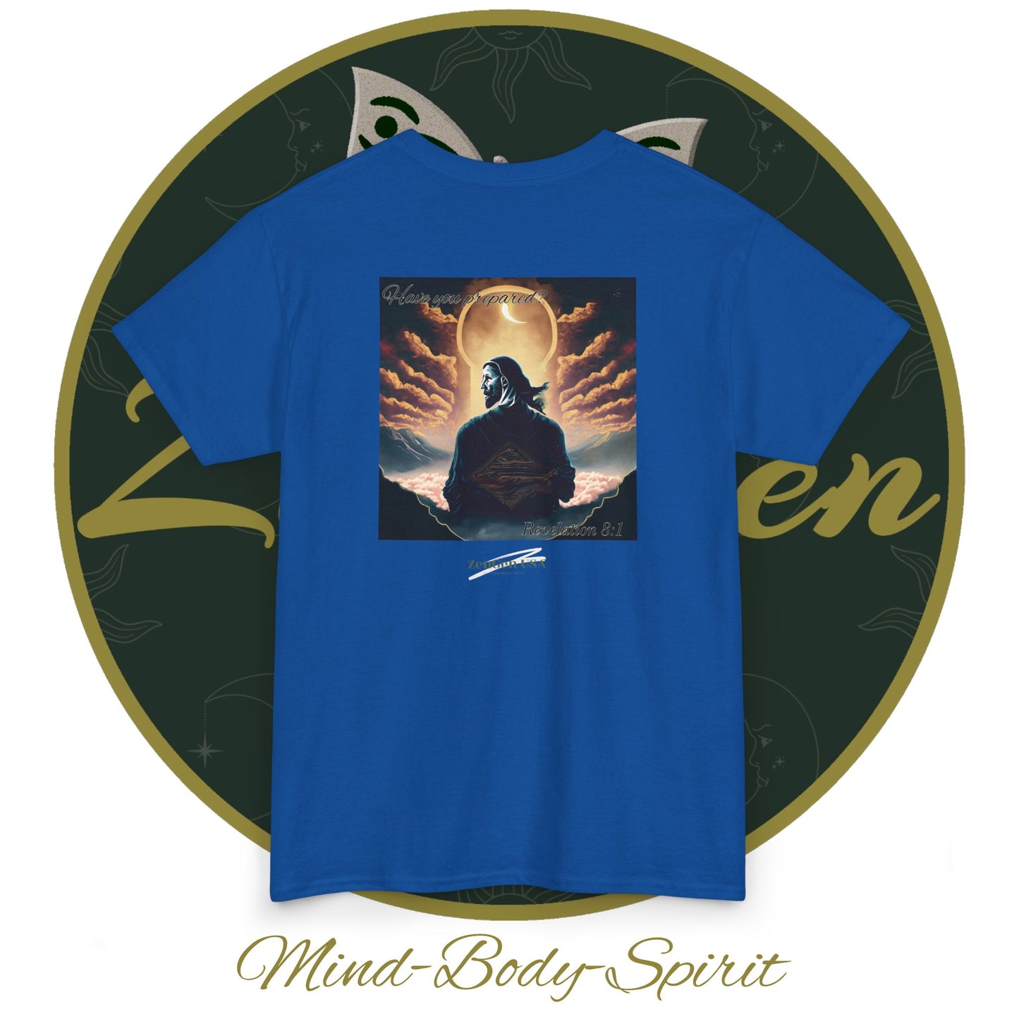 Apocalypse - 7th Seal Revelation 8:1 - Unisex Heavy Cotton Tee - Revelation Collection - ZenGen USA - ZenGen USA