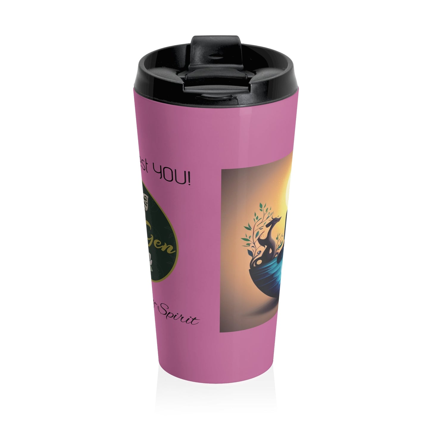 Be Your Best YOU - Stainless Steel Travel Mug - Pink - ZenGen USAMug
