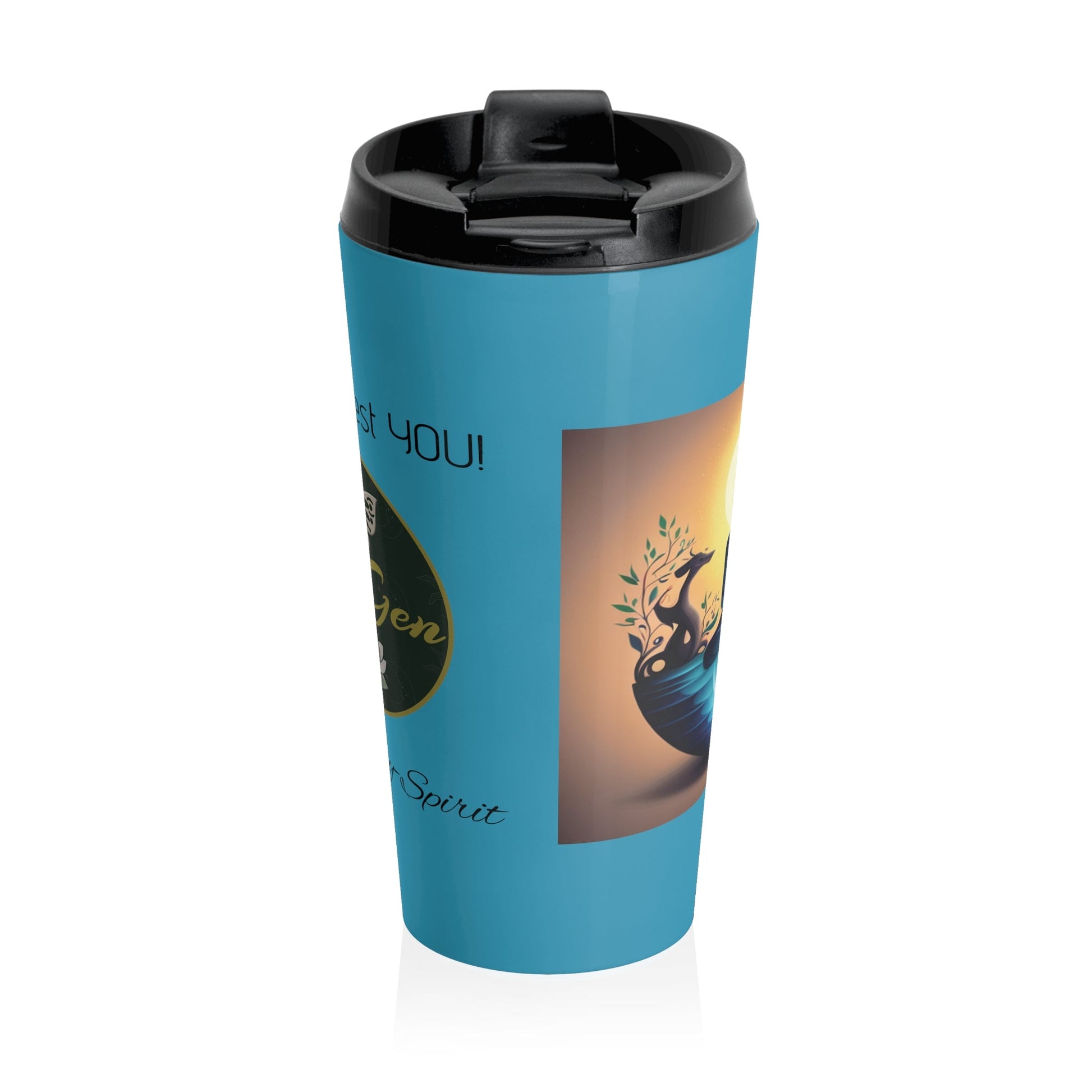 Be Your Best YOU - Stainless Steel Travel Mug - Turquoise - ZenGen USAMug