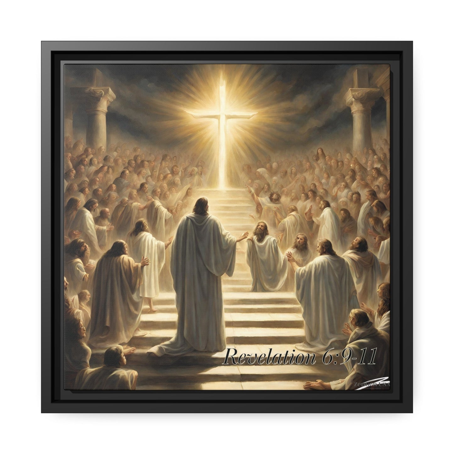 Canvas Print - Revelation Collection | 5th Seal Revelation 6:9-11 | Matte Canvas, Black Frame | ZenGen USA - ZenGen USACanvas